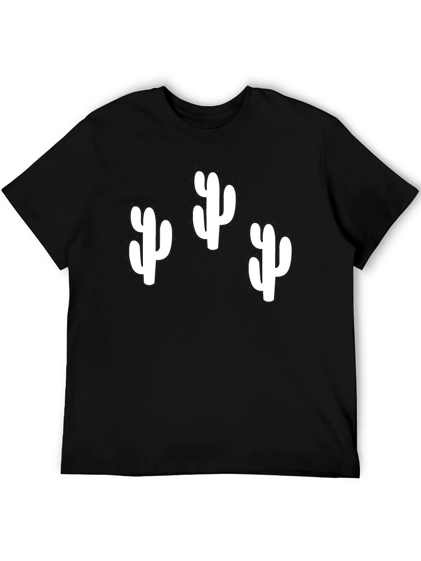 Cactus Graphic T-Shirt - Black Cotton Tee