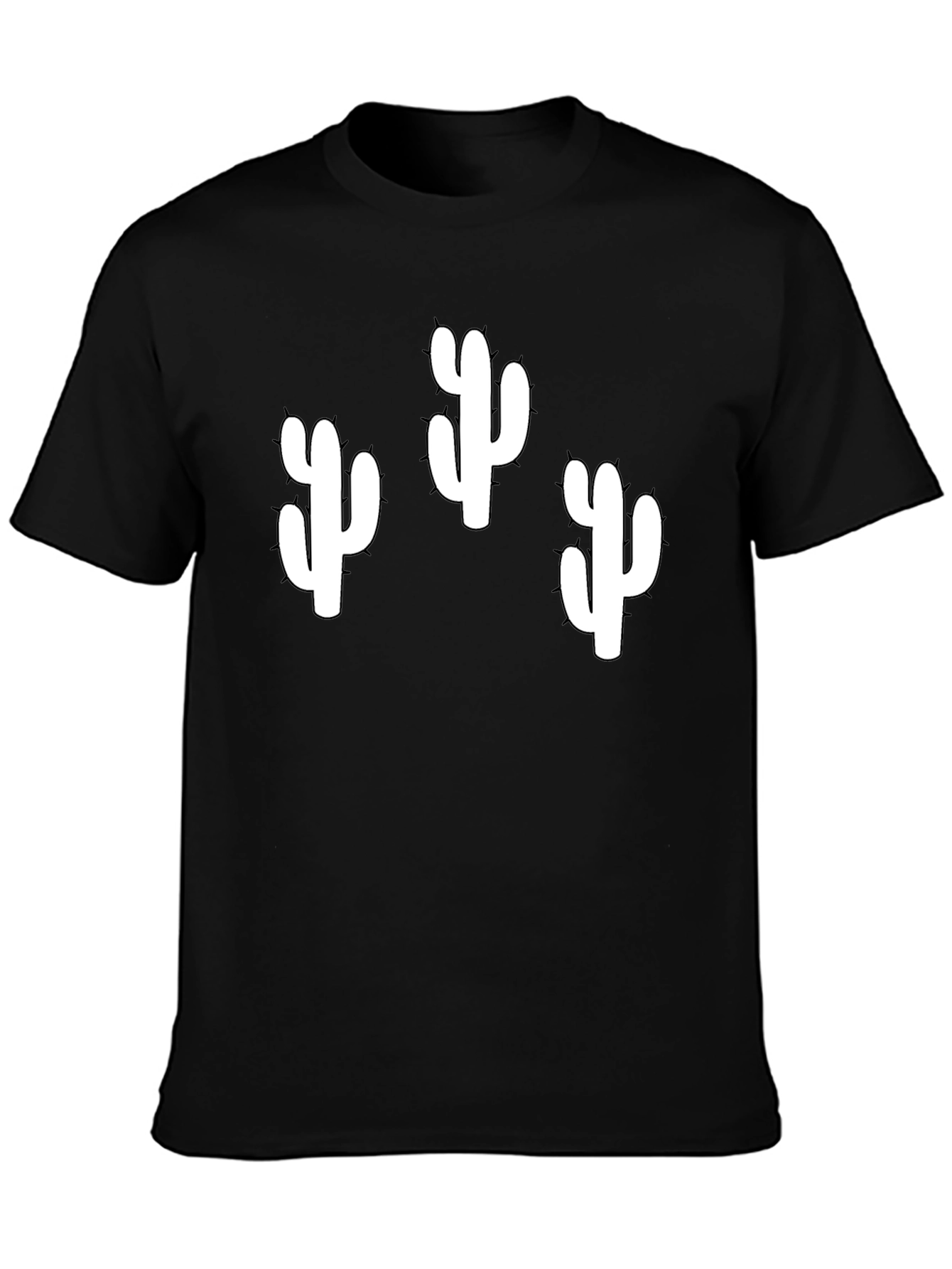 Cactus Graphic T-Shirt - Black Cotton Tee