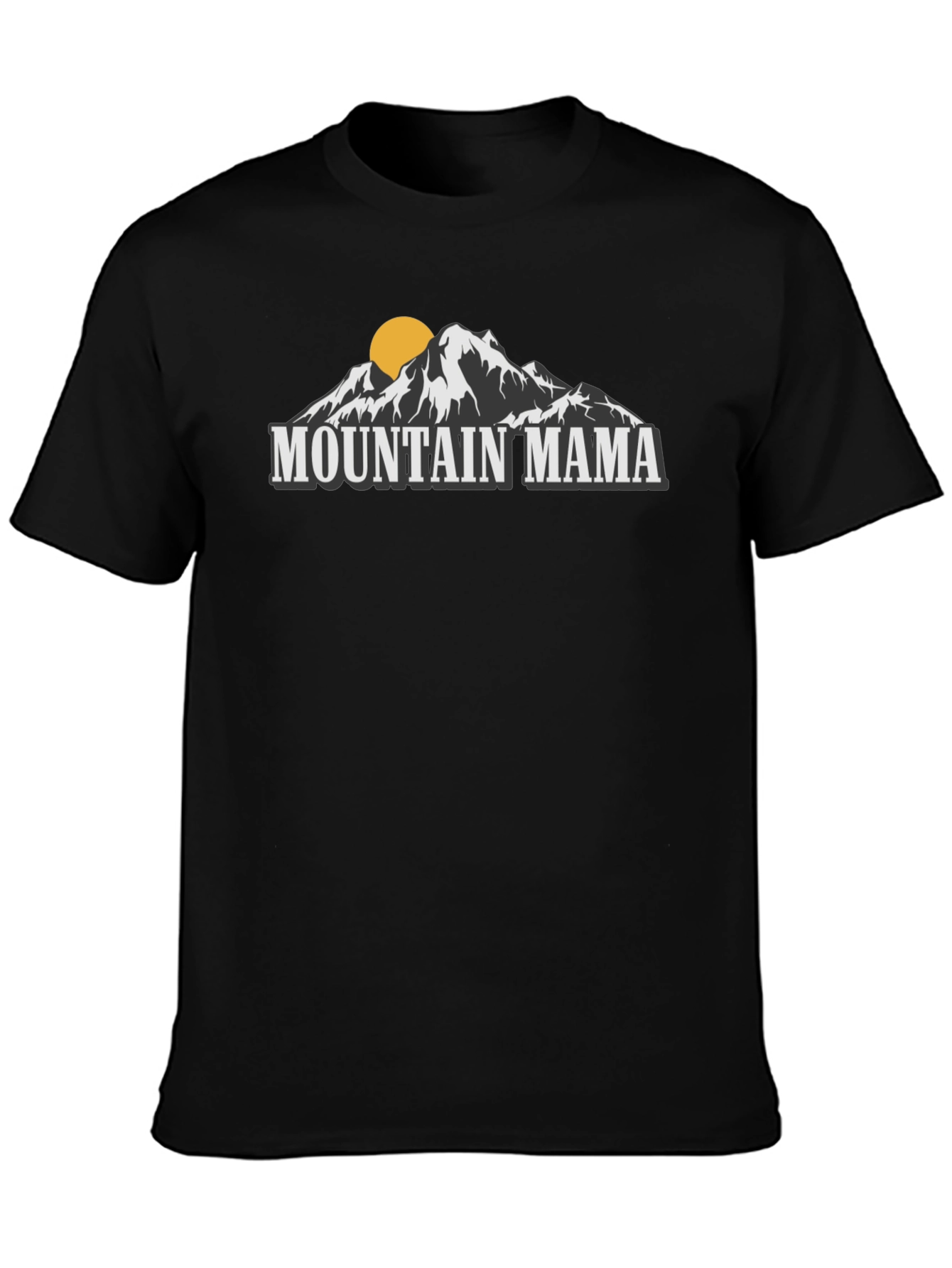 Mountain Mama Graphic Tee - Black Crew Neck