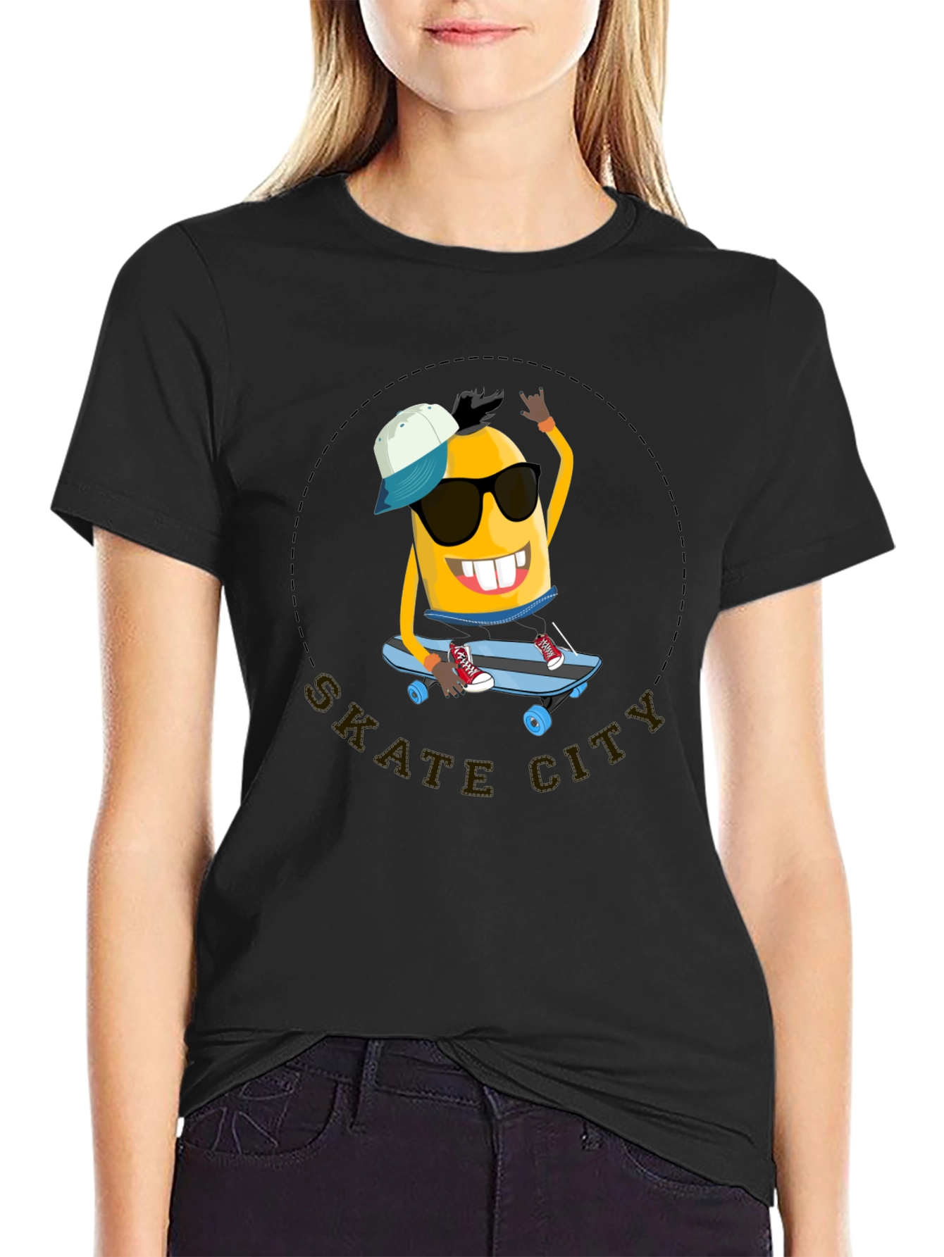 Skate City Minion T-Shirt - Cool Black Tee