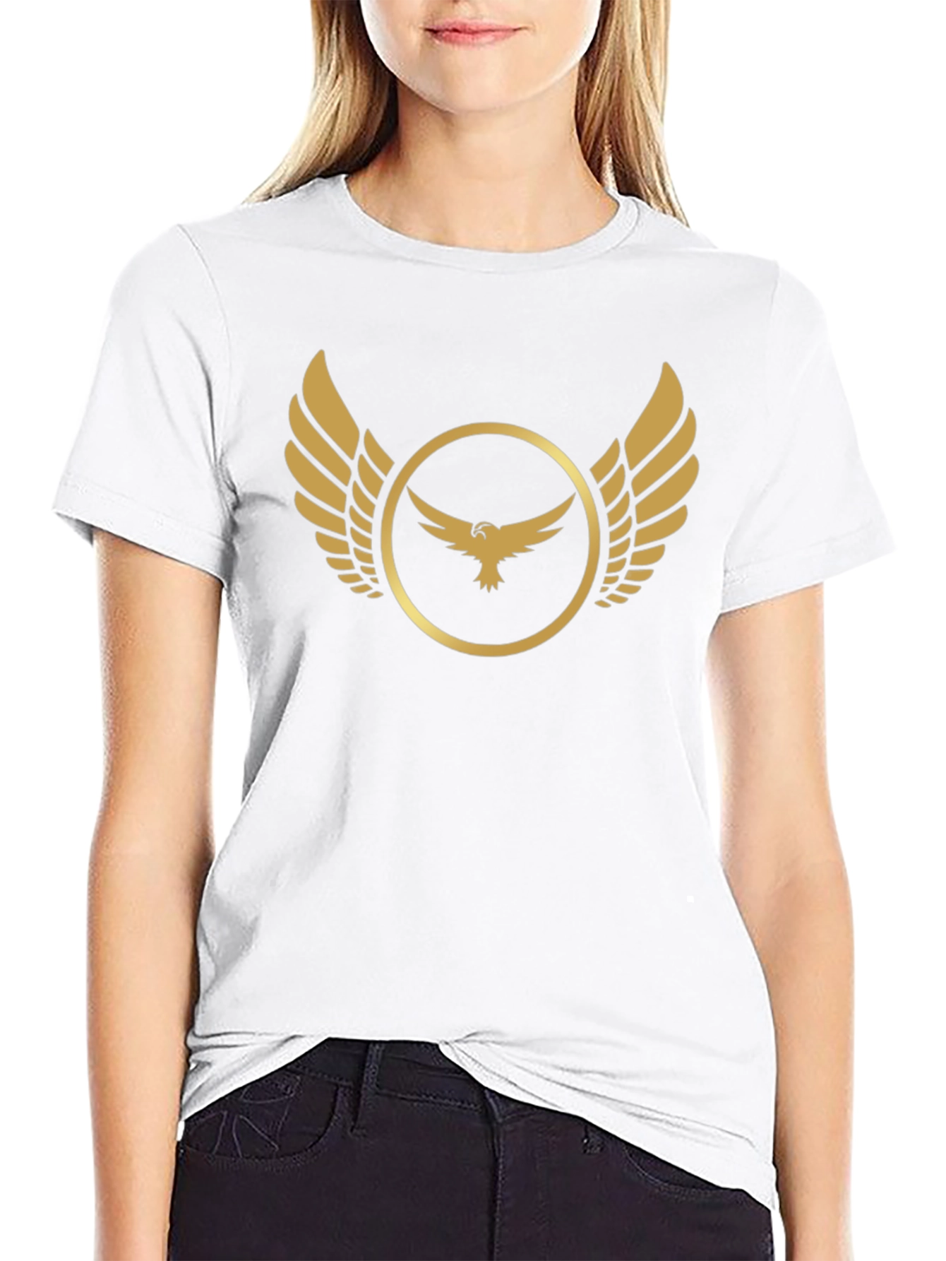 Golden Wings Eagle Graphic T-Shirt