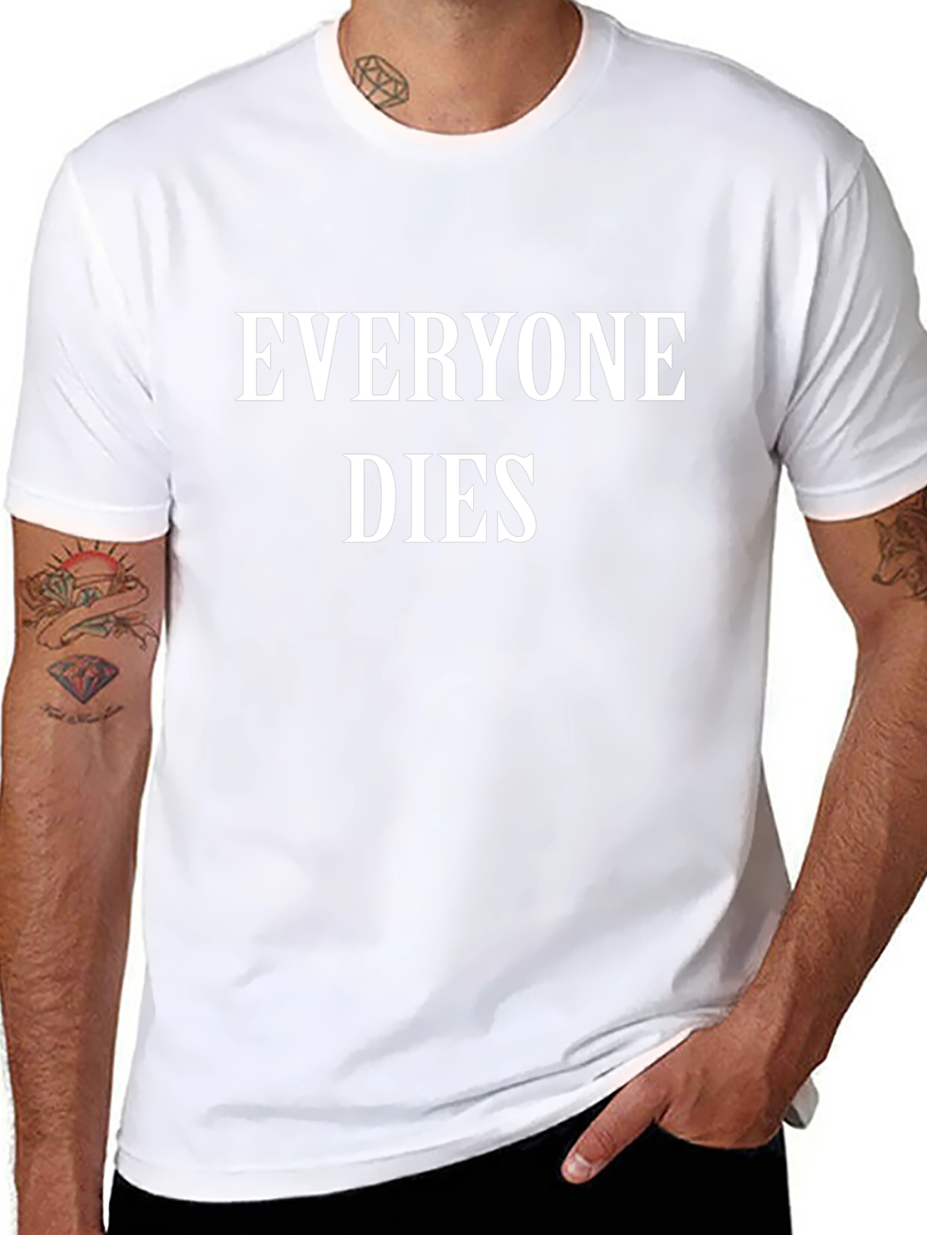 Everyone Dies Graphic Tee - Black Cotton T-Shirt