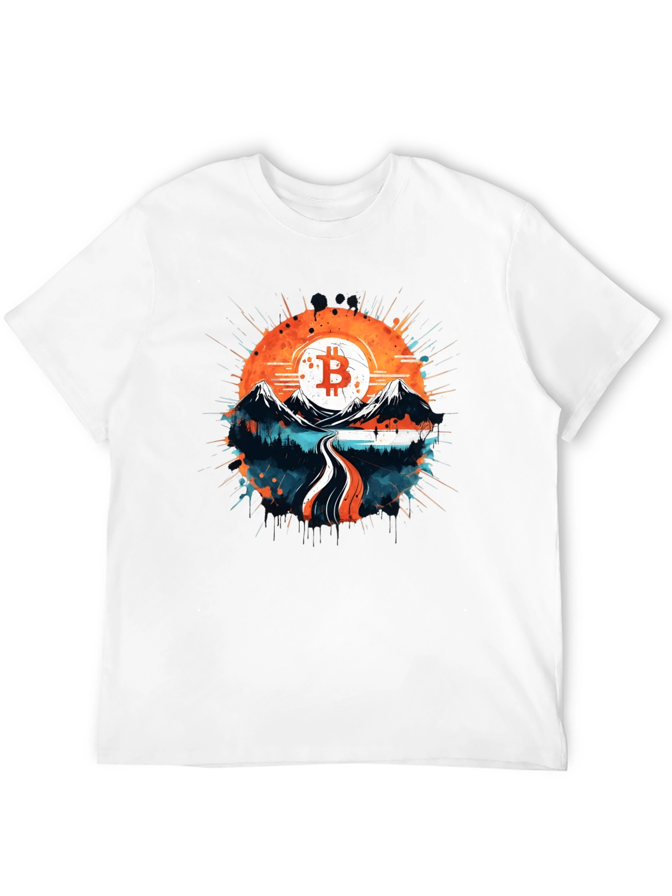 Bitcoin Mountain Graphic Tee - Crypto Style