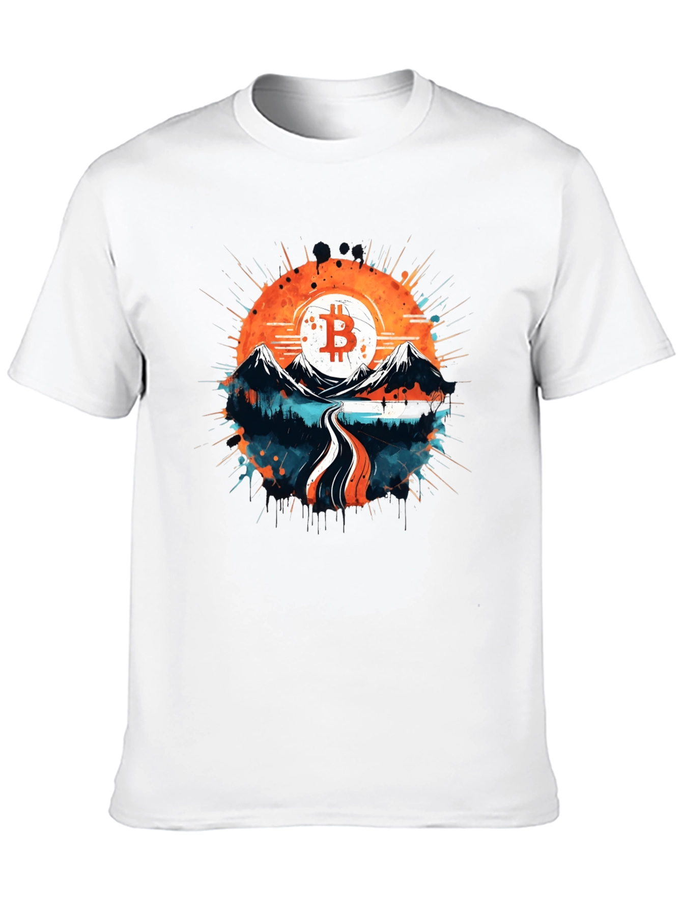 Bitcoin Mountain Graphic Tee - Crypto Style