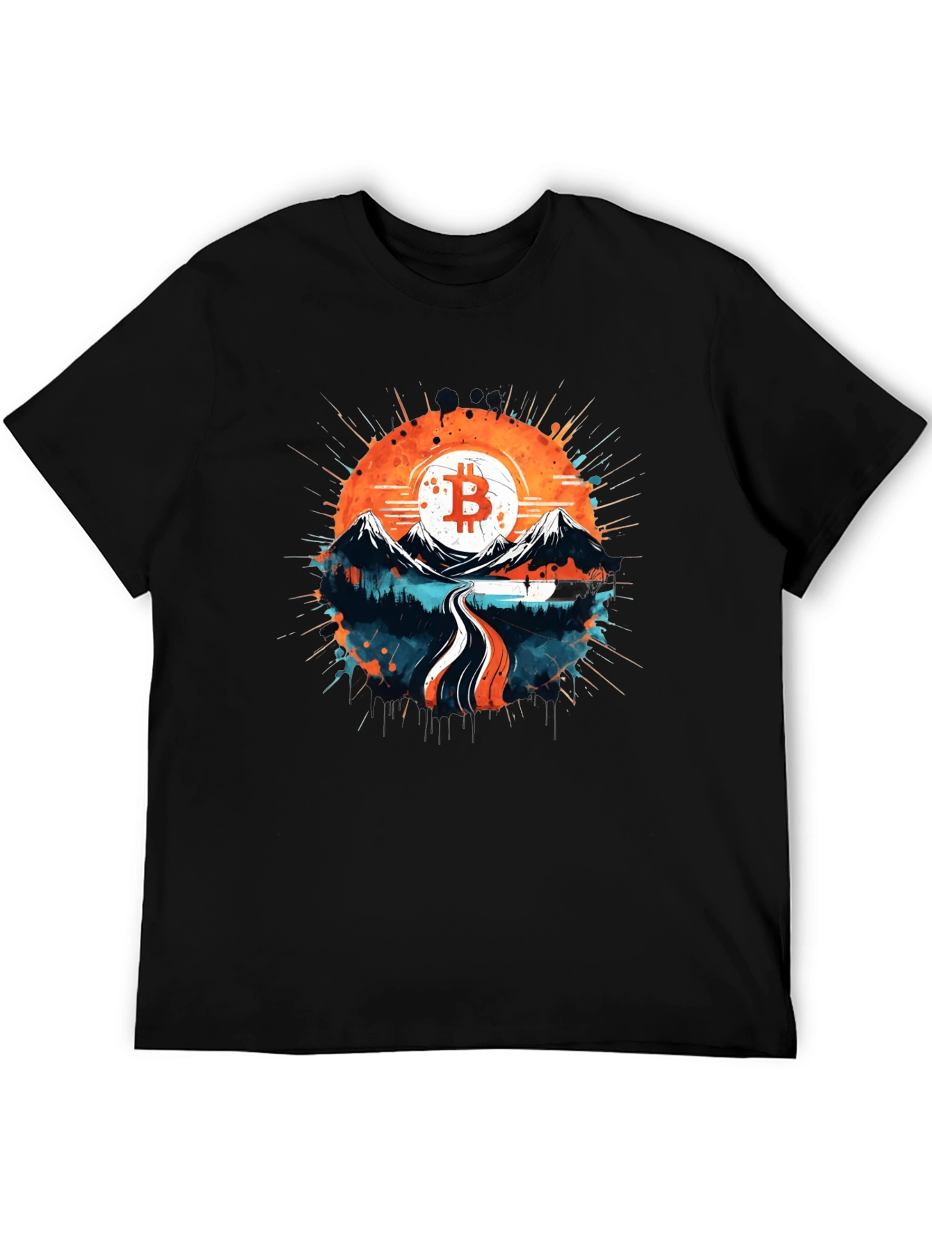 Bitcoin Mountain Graphic Tee - Crypto Style