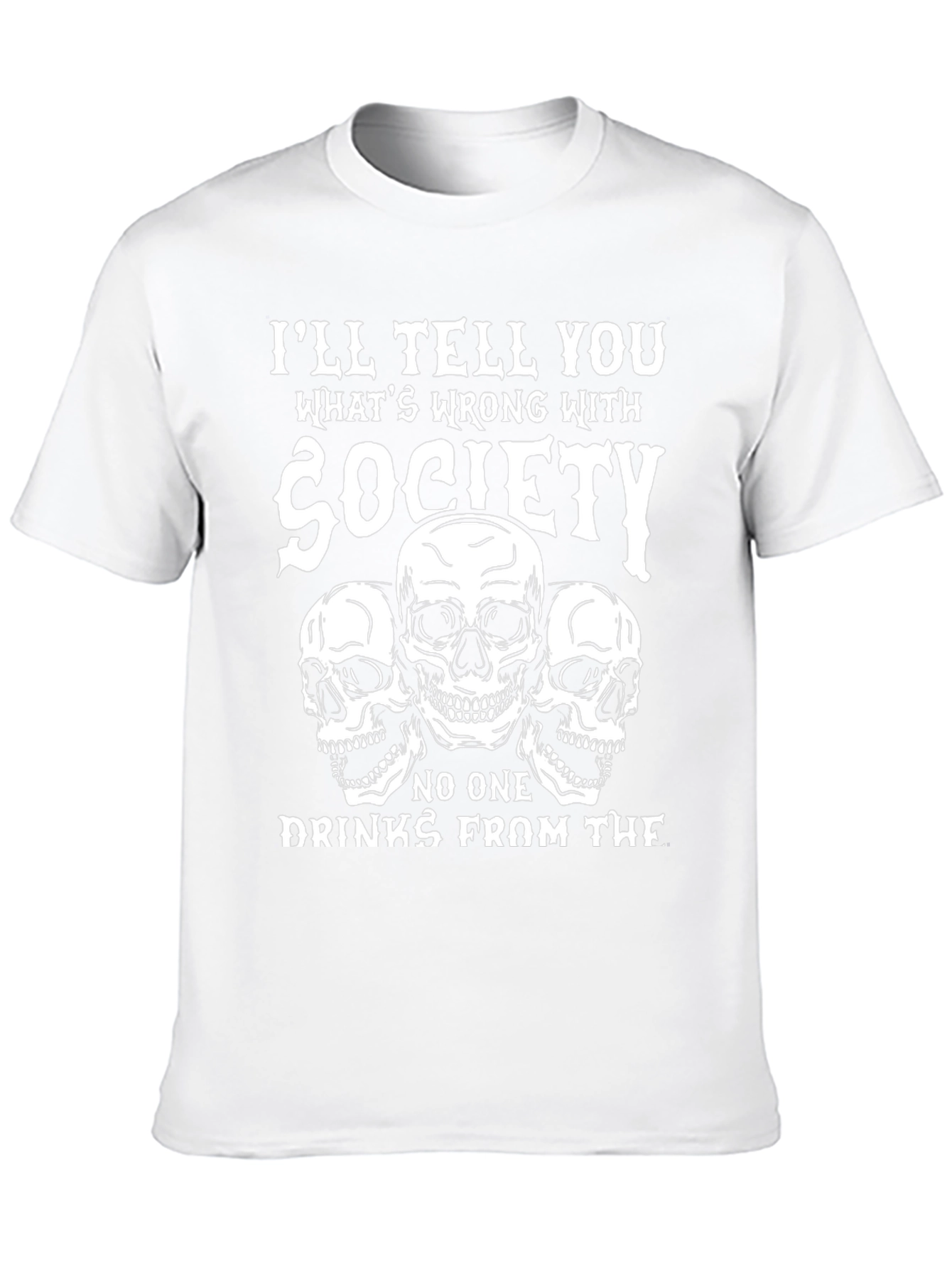 Society Skull Graphic Tee - Black T-Shirt
