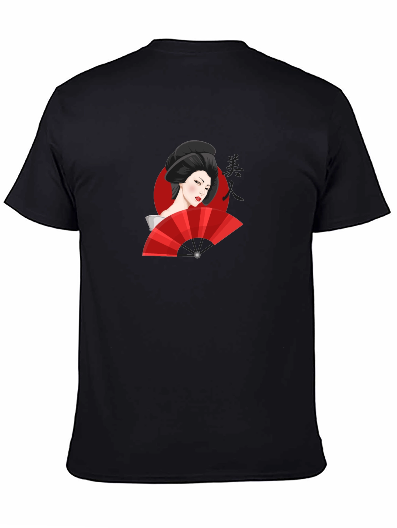 Geisha Graphic Black T-Shirt - Unique Design