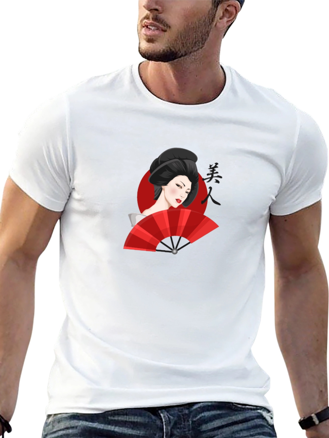Geisha Graphic Black T-Shirt - Unique Design