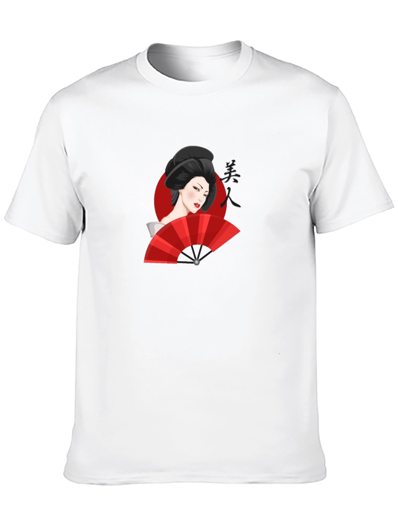 Geisha Graphic Black T-Shirt - Unique Design