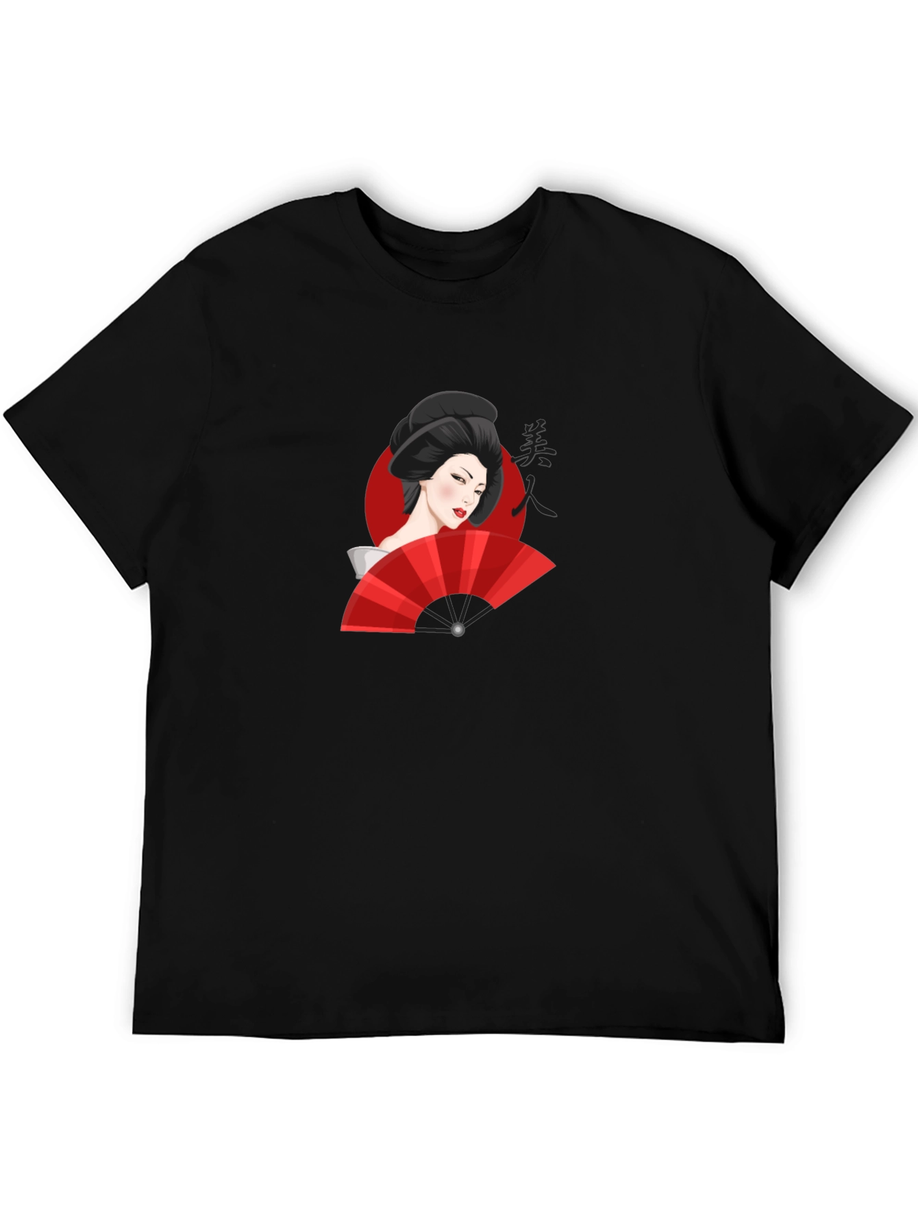 Geisha Graphic Black T-Shirt - Unique Design