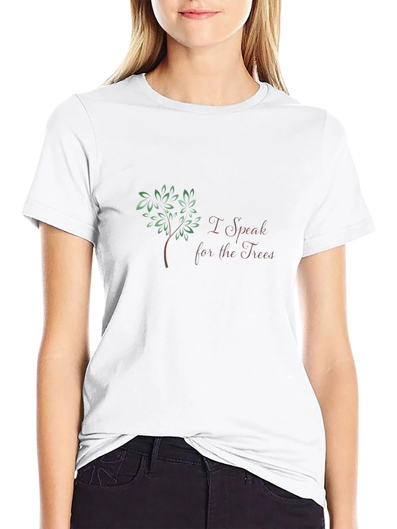 I Speak for the Trees Black Graphic T-Shirt