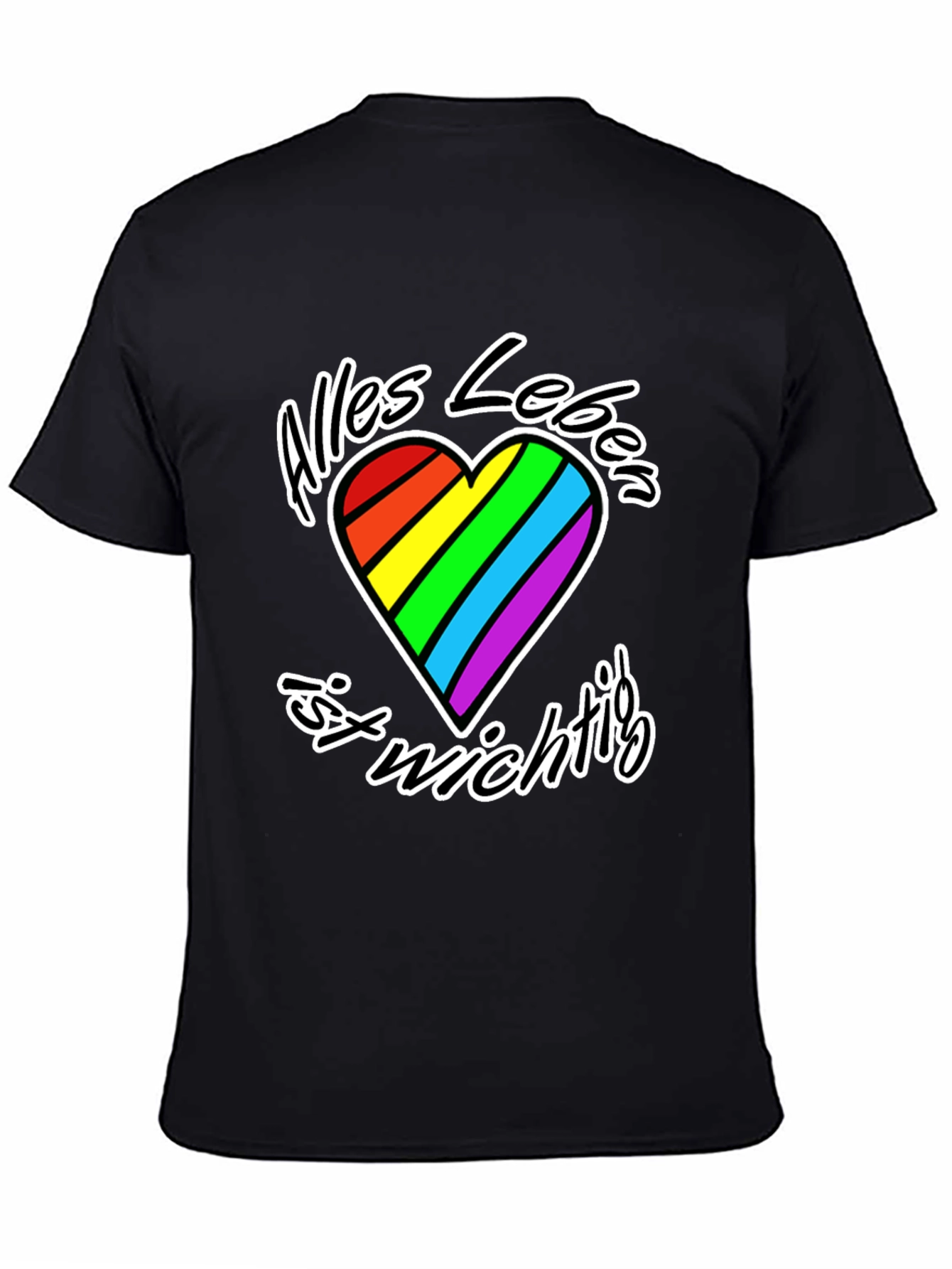 Rainbow Heart Alles Leben T-Shirt