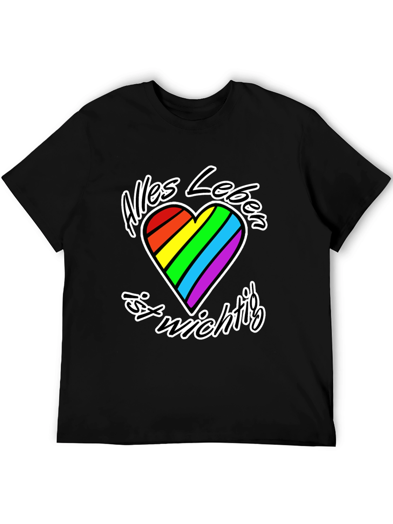 Rainbow Heart Alles Leben T-Shirt
