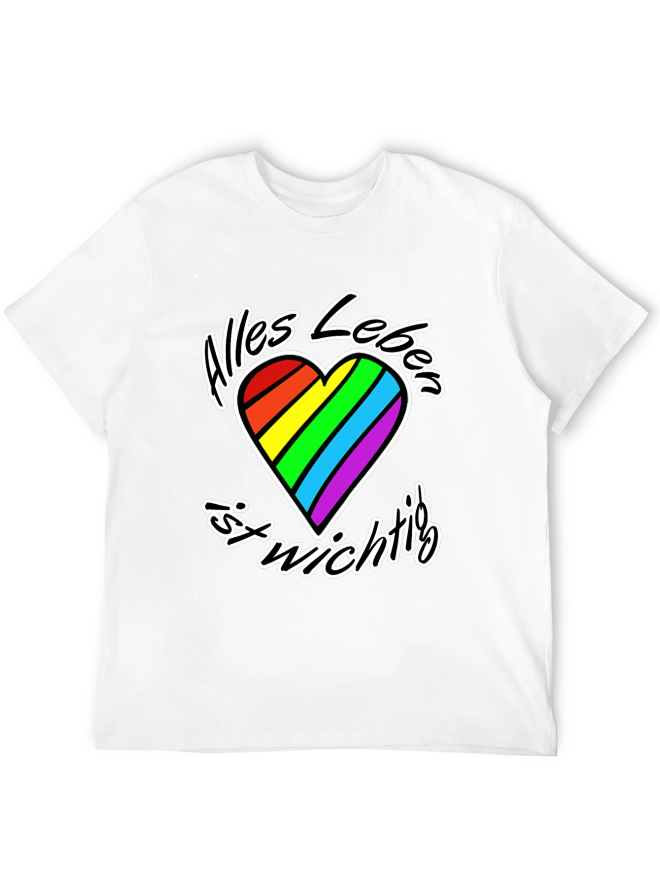 Rainbow Heart Alles Leben T-Shirt