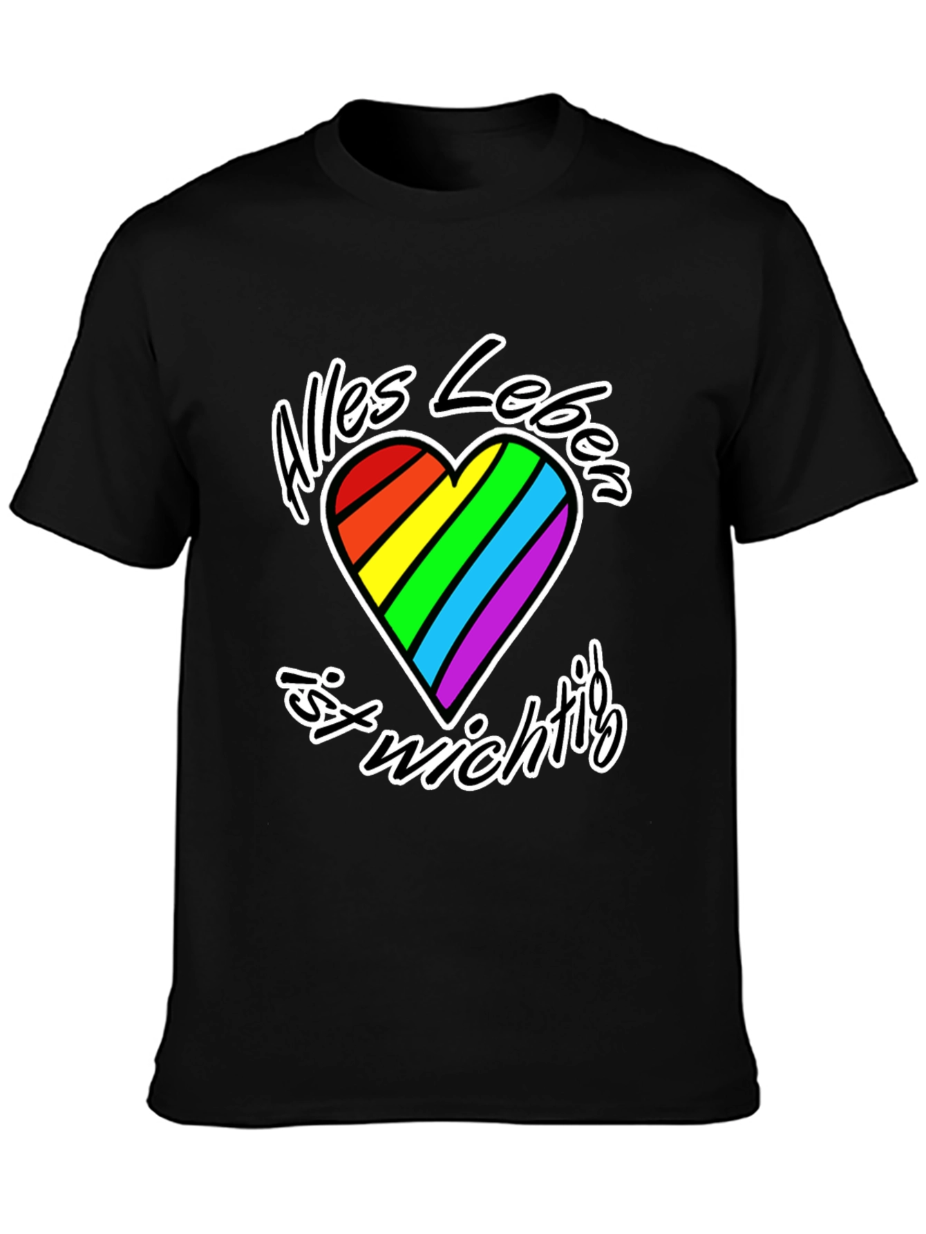 Rainbow Heart Alles Leben T-Shirt