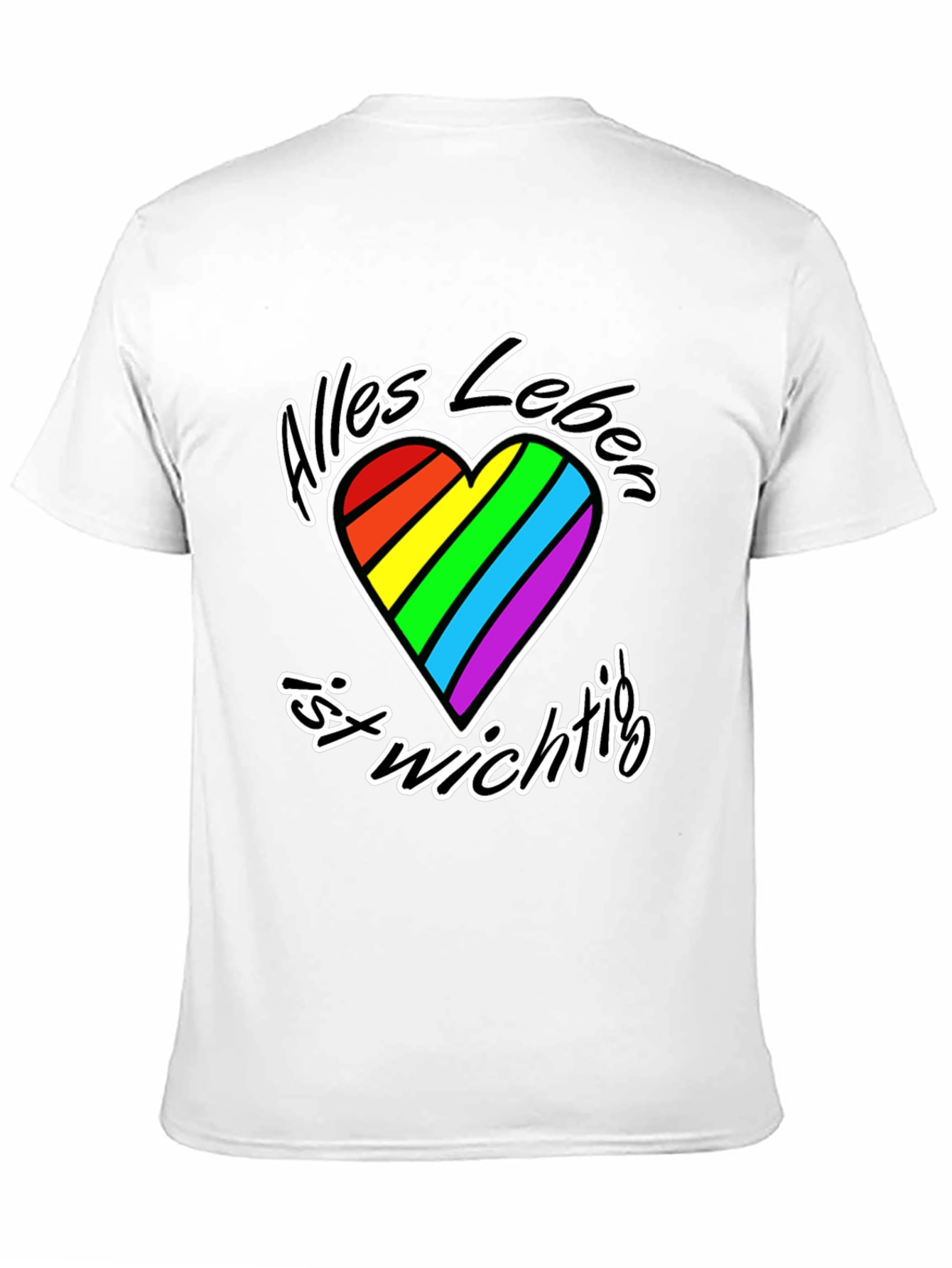 Rainbow Heart Alles Leben T-Shirt