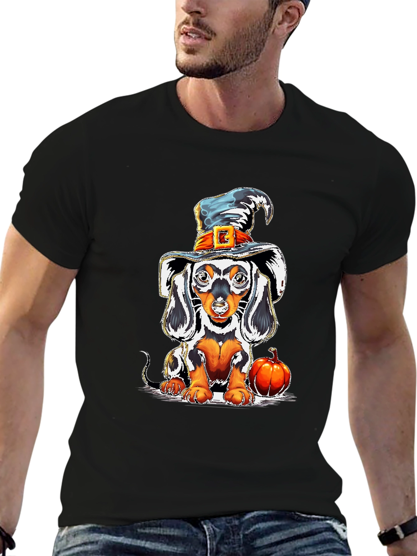 Dachshund Witch Halloween T-Shirt
