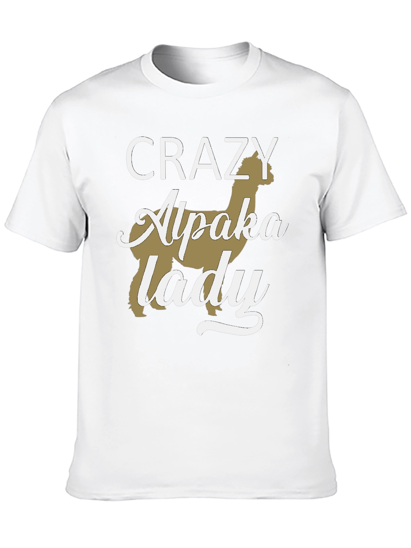 Crazy Alpaca Lady T-Shirt - Novelty Graphic Tee