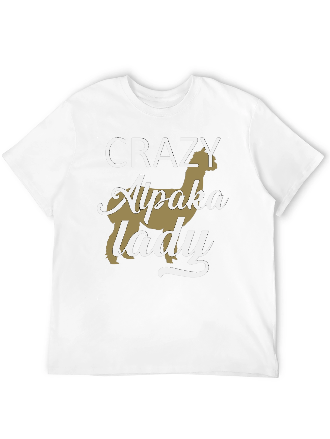 Crazy Alpaca Lady T-Shirt - Novelty Graphic Tee