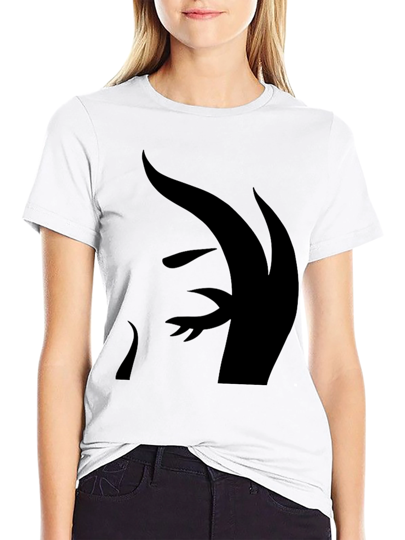 Abstract Silhouette Black T-Shirt