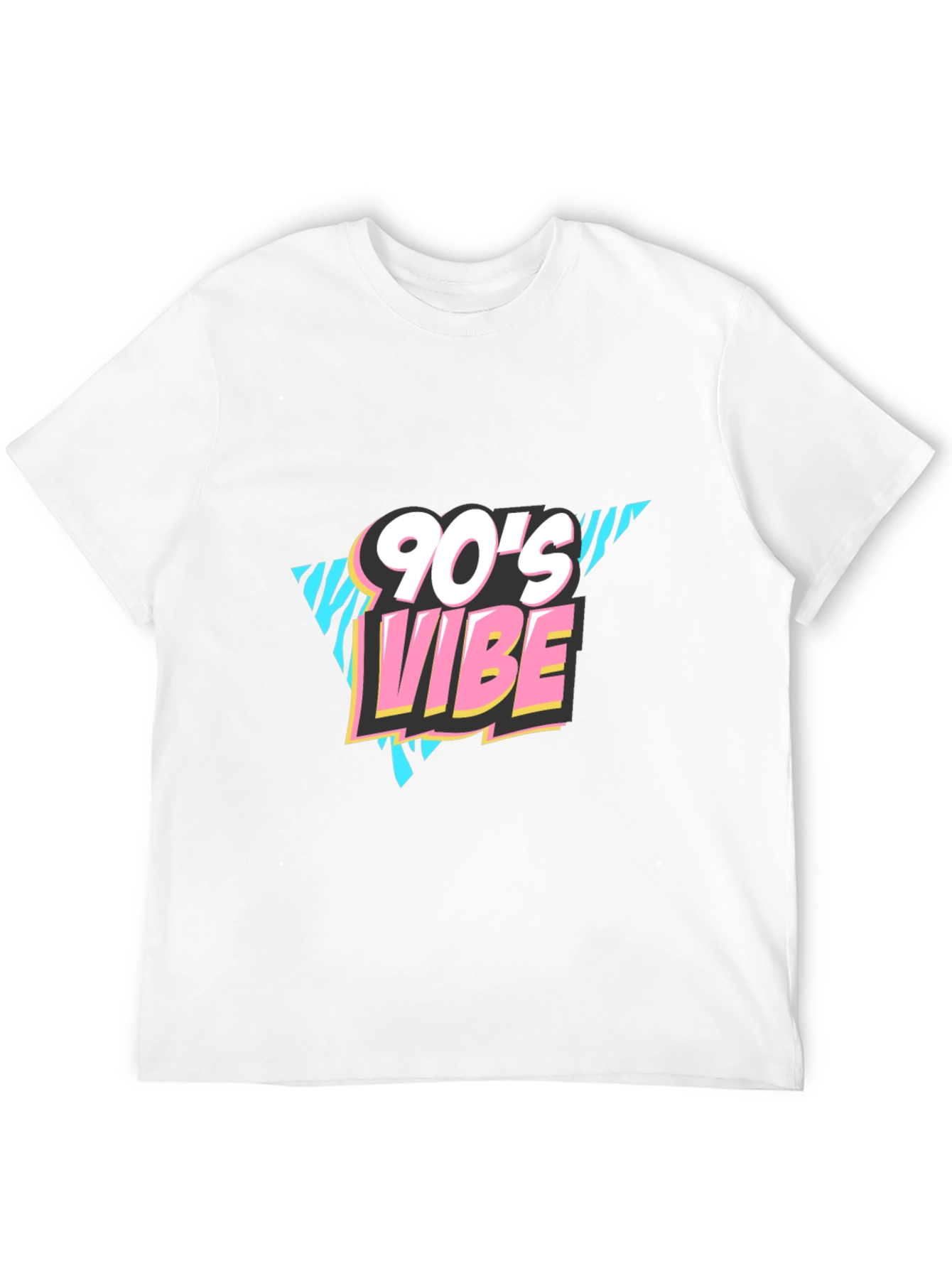 90s Vibe Graphic Print Black T-Shirt