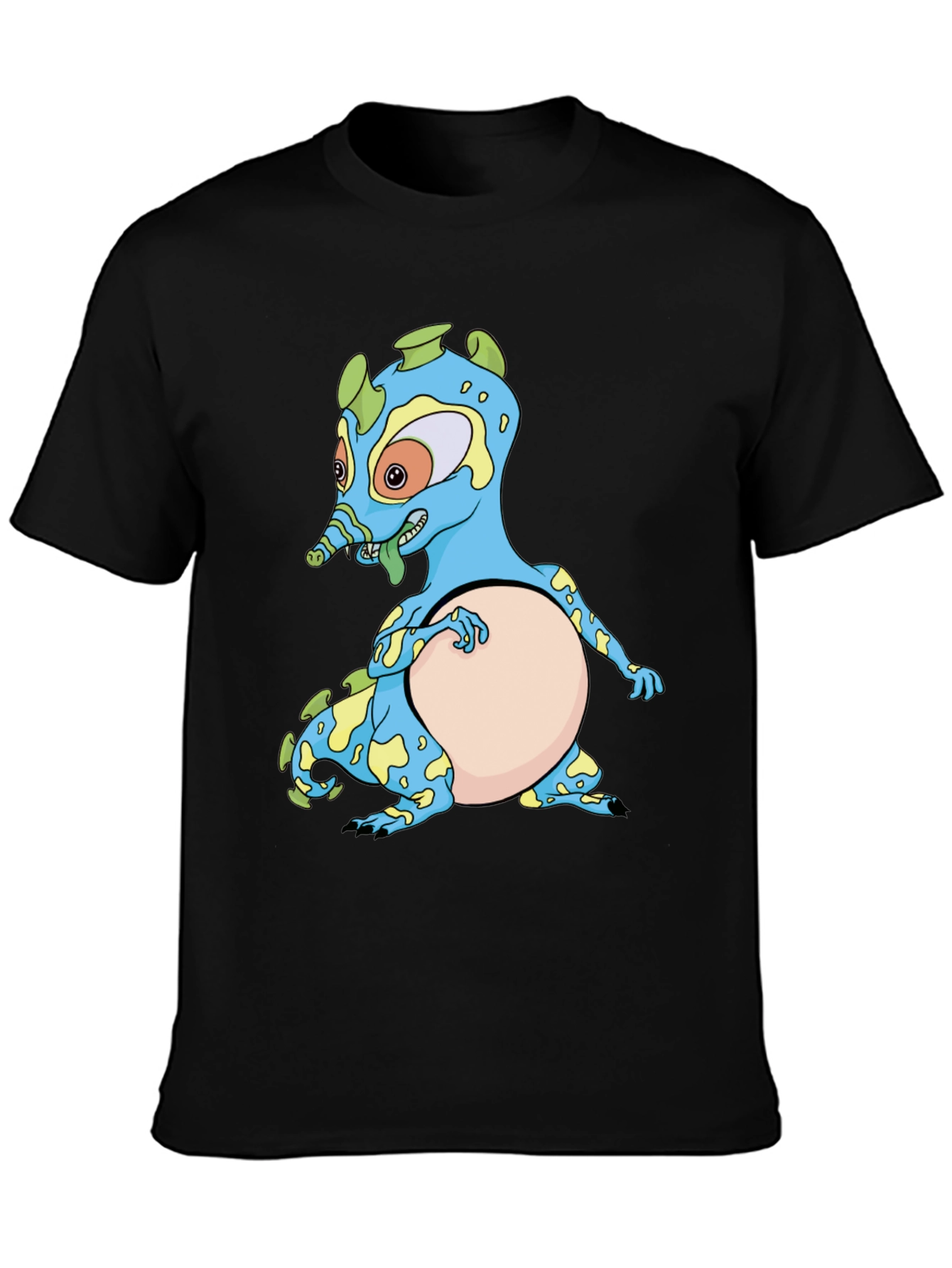 Cartoon Creature Black T-Shirt