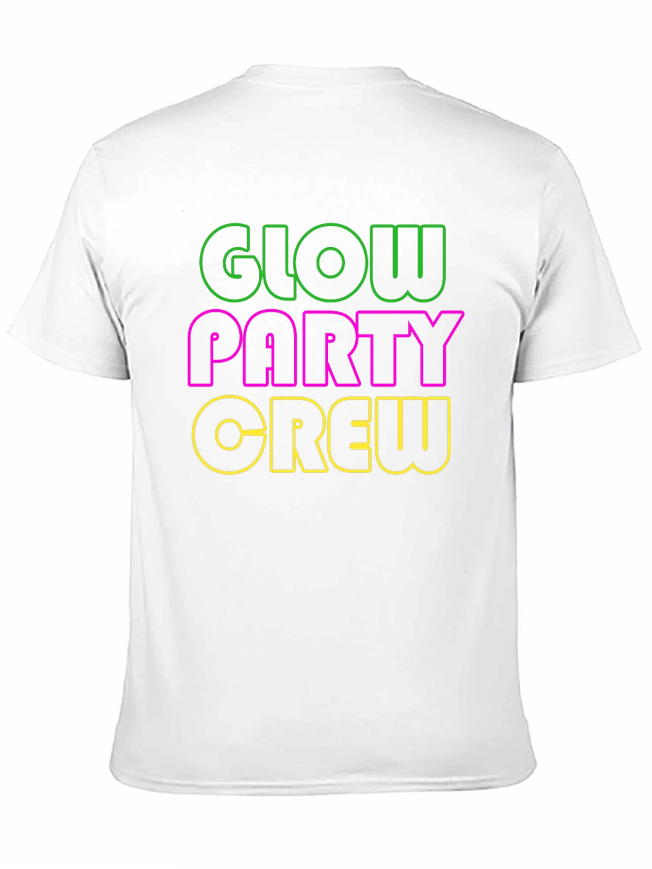 Glow Party Crew T-Shirt - Neon Design