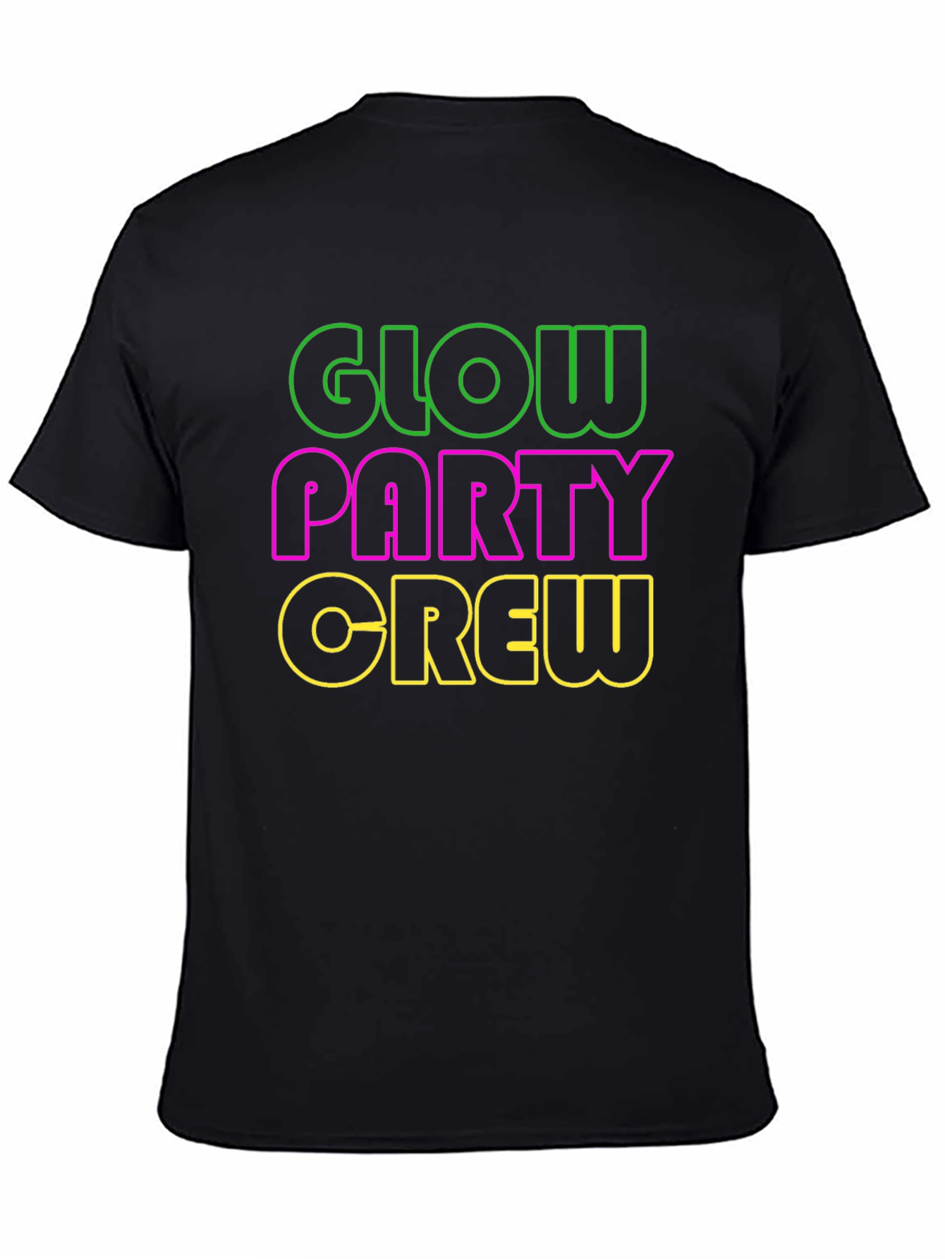 Glow Party Crew T-Shirt - Neon Design
