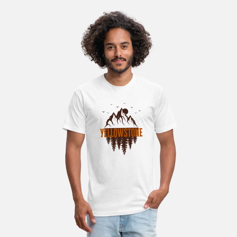 yellowstone brown orange mountain moon