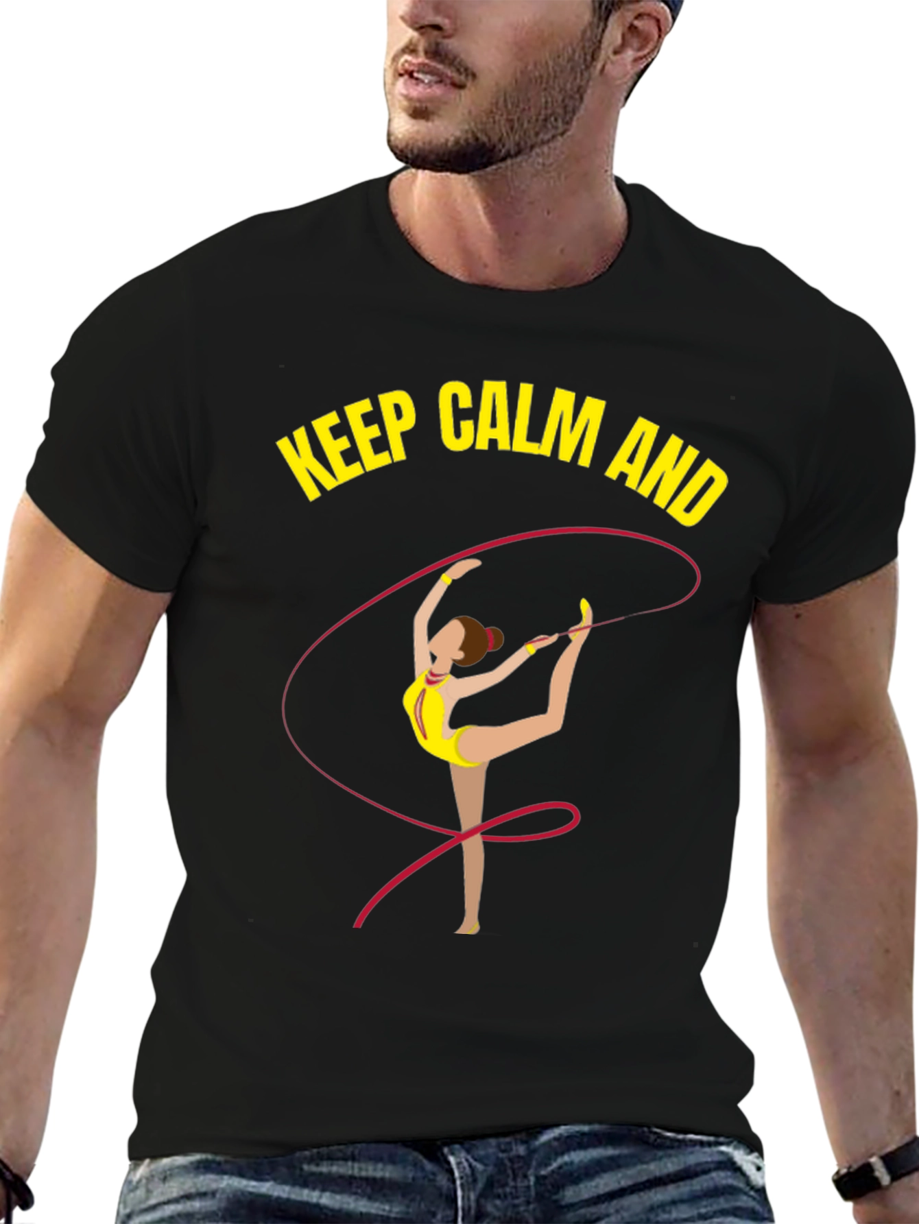 Keep Calm Gymnastics T-Shirt - Black