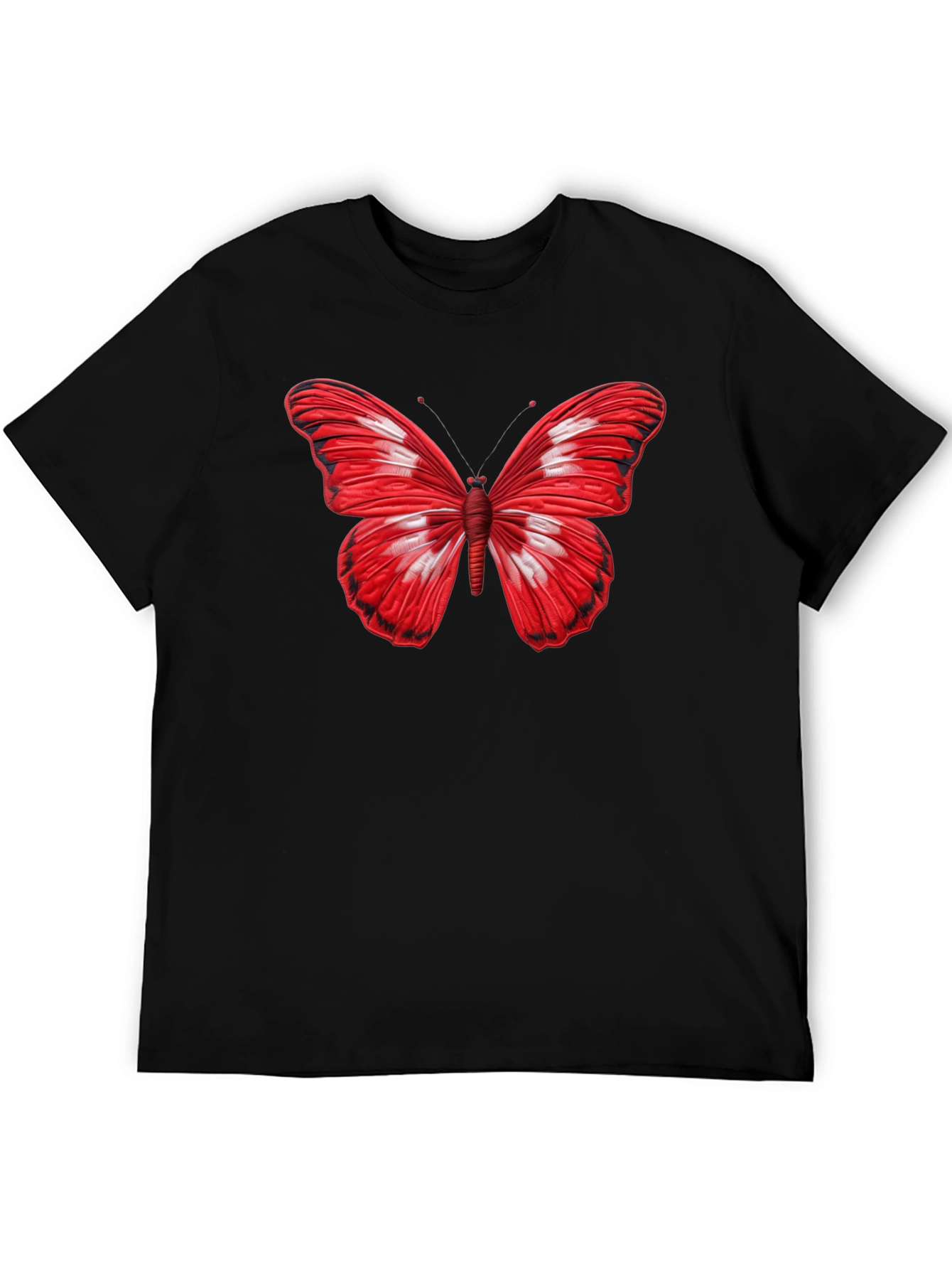 Butterfly Graphic Black T-Shirt - Stylish Mens Tee