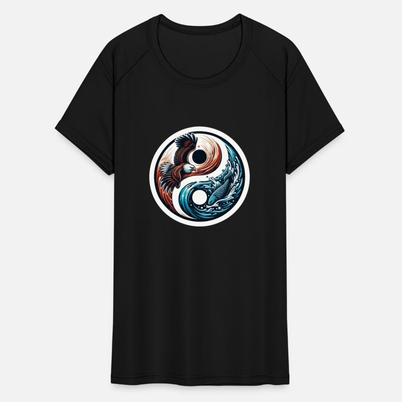 Yin Yang Eagle Fish Symbol