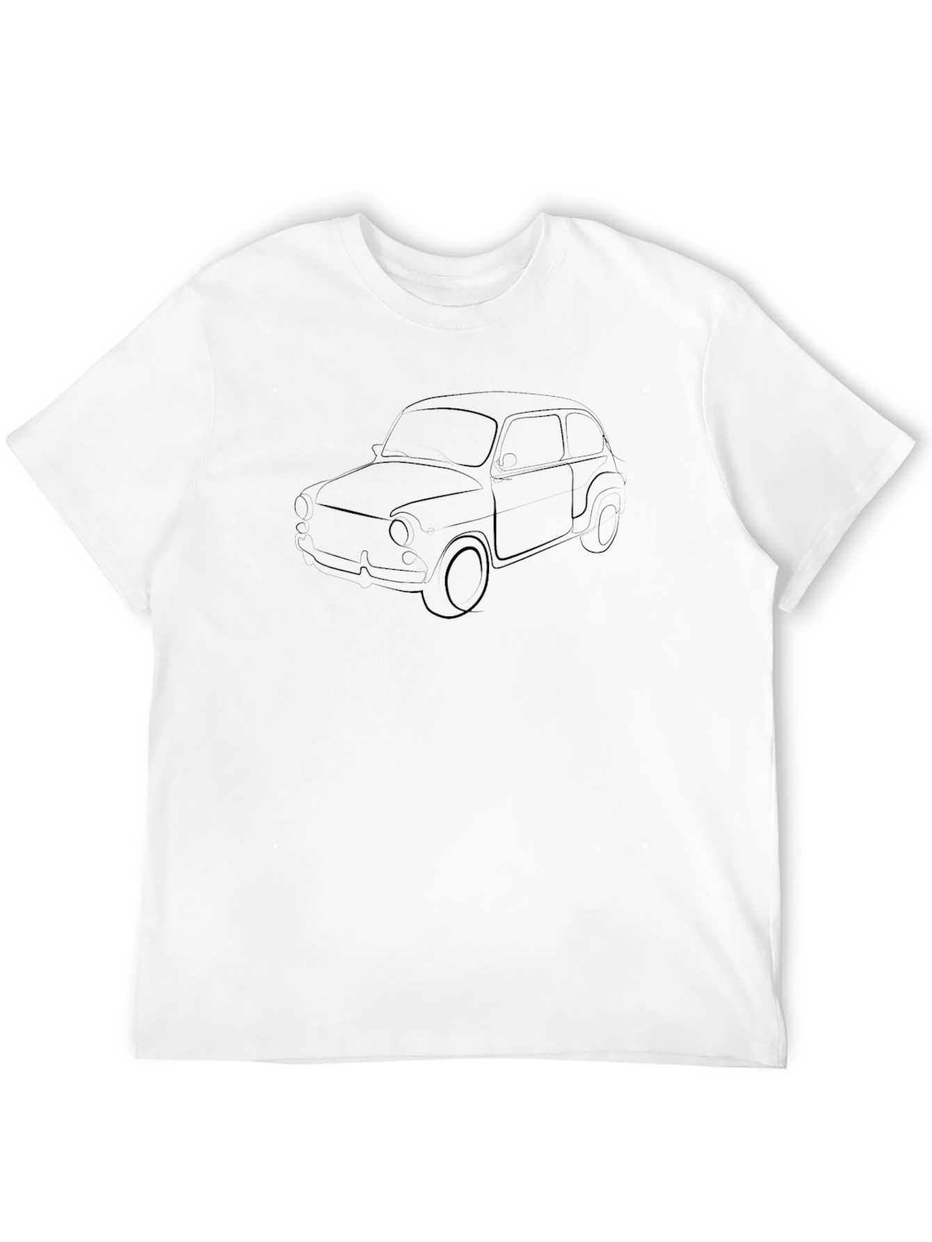 Classic Car Outline Black T-Shirt