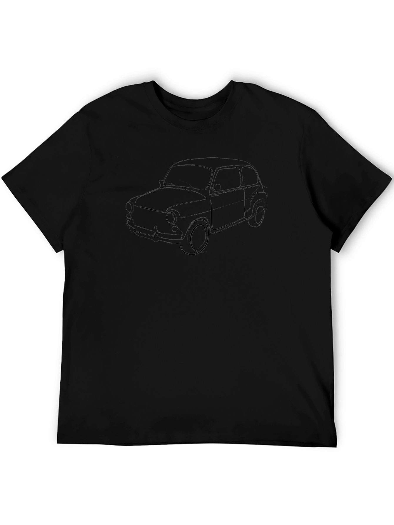 Classic Car Outline Black T-Shirt
