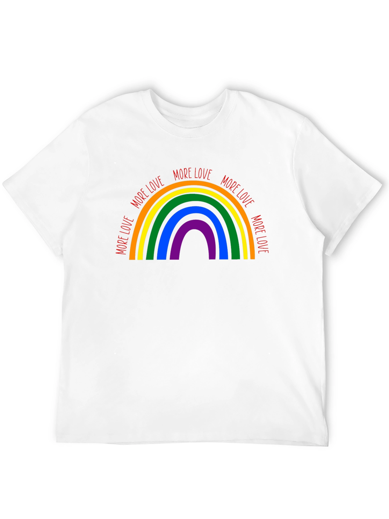More Love Rainbow Graphic Tee - Black