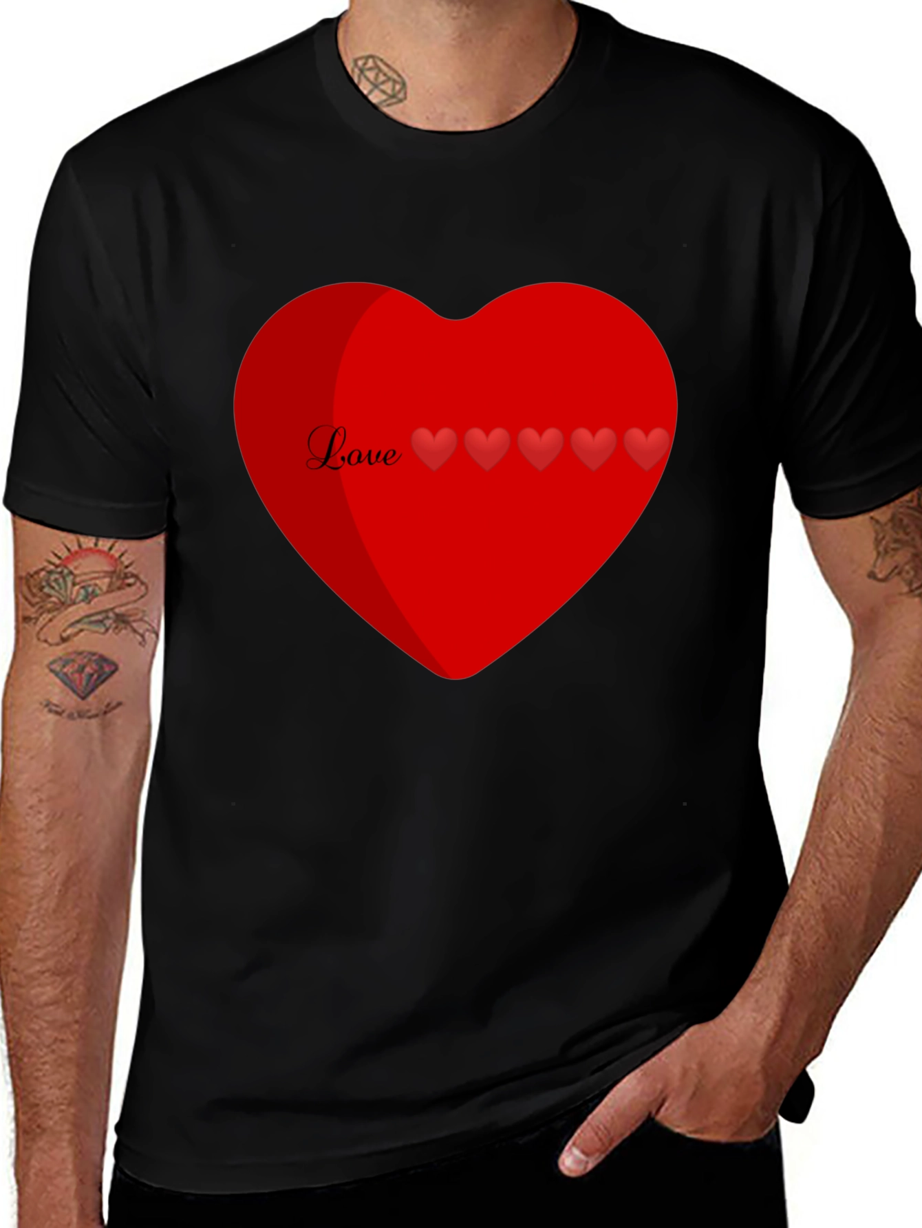 Love Heart Graphic T-Shirt Valentines Day