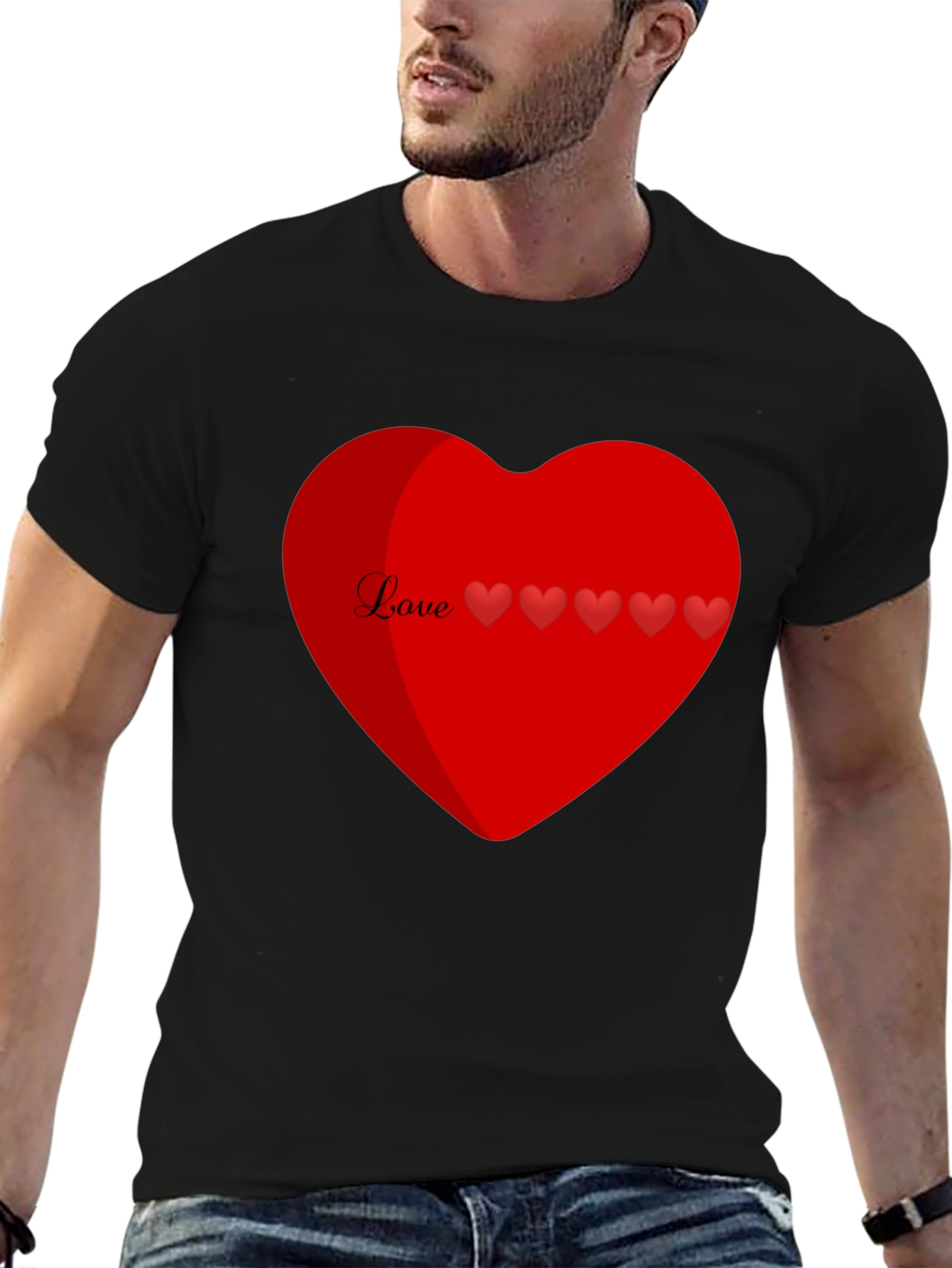 Love Heart Graphic T-Shirt Valentines Day