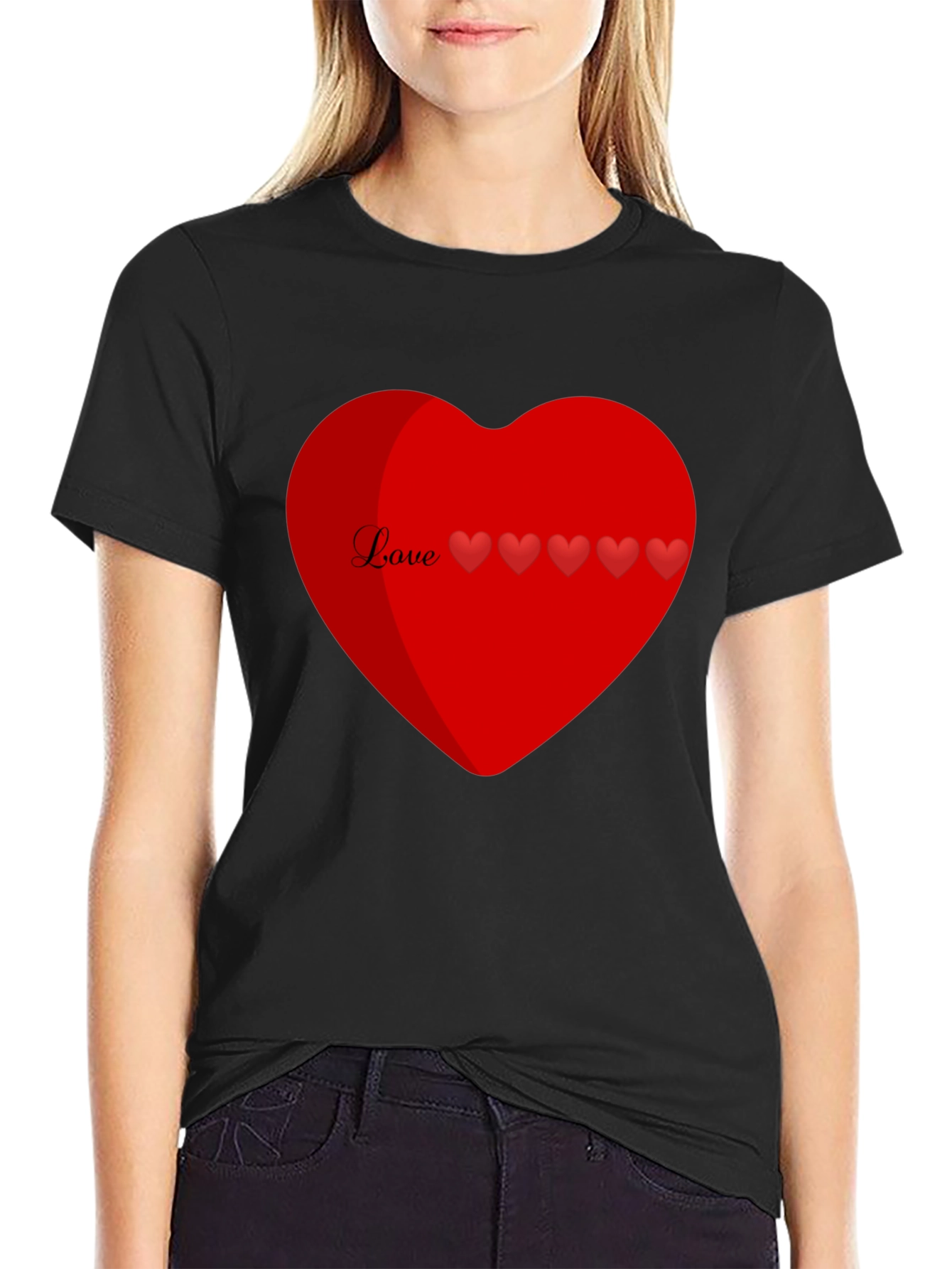 Love Heart Graphic T-Shirt Valentines Day