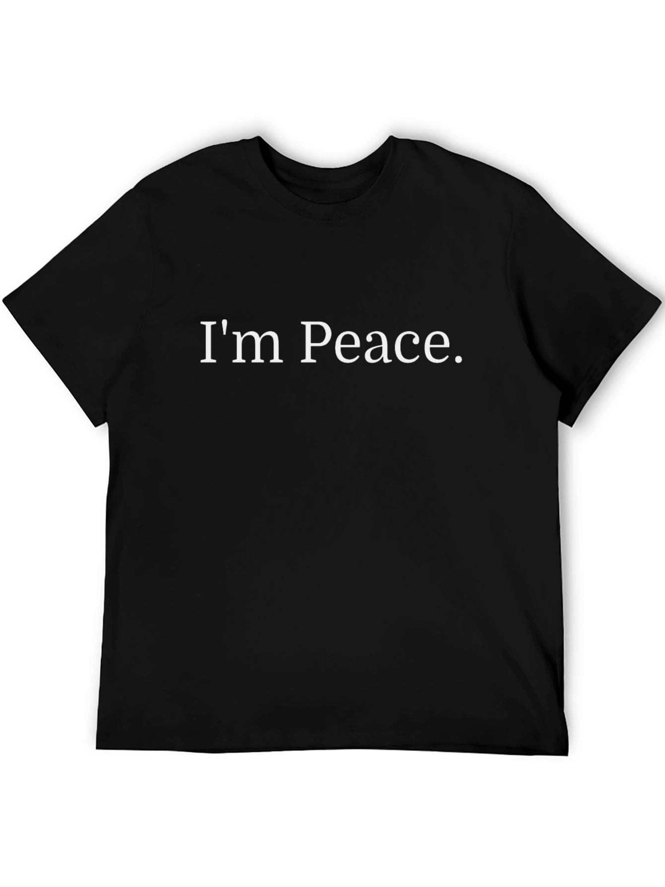 Im Peace T-Shirt - Black Crew Neck Tee