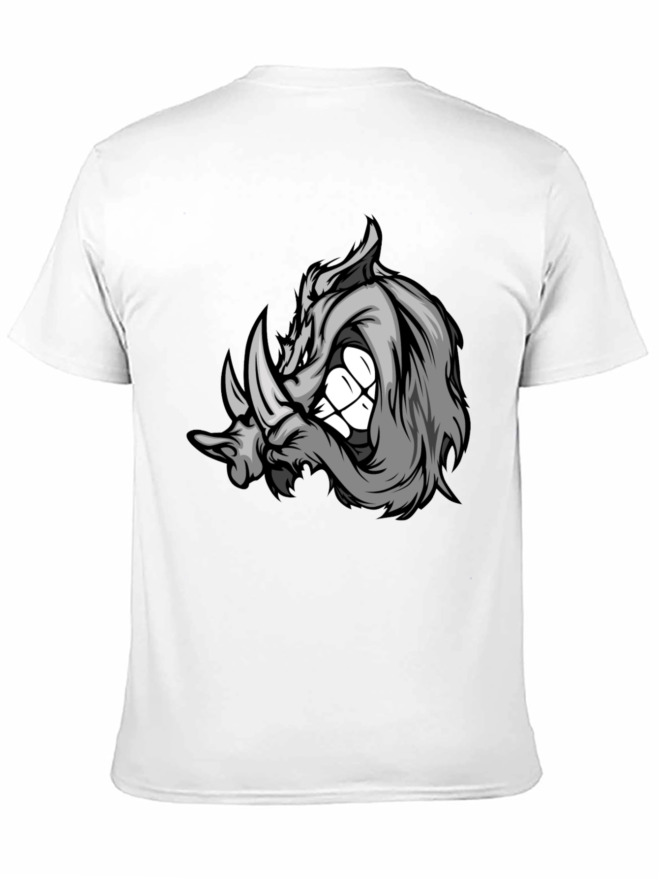 Rhinoceros Graphic Tee - Black Cotton Blend