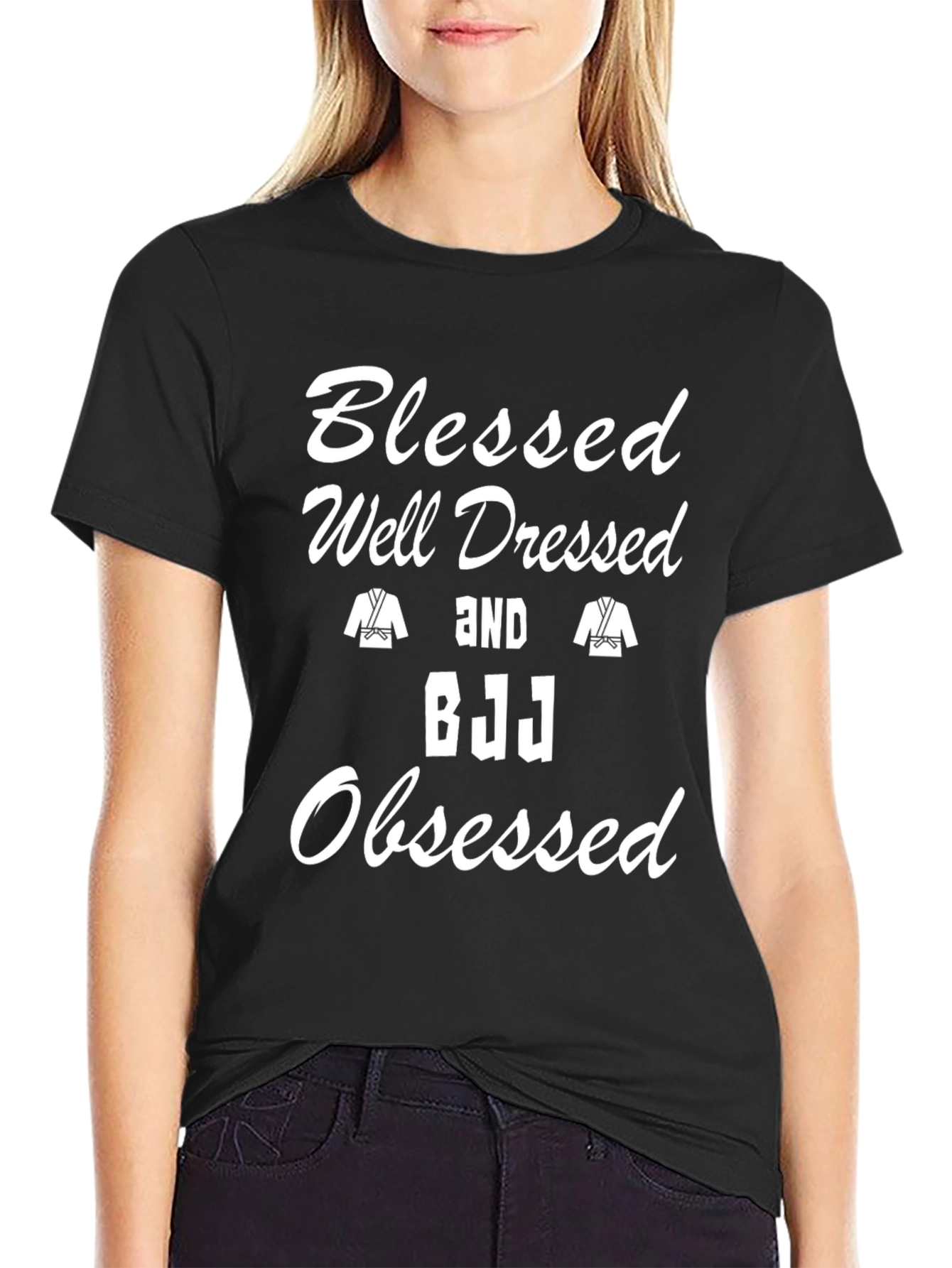 Blessed BJJ Obsessed Black T-Shirt