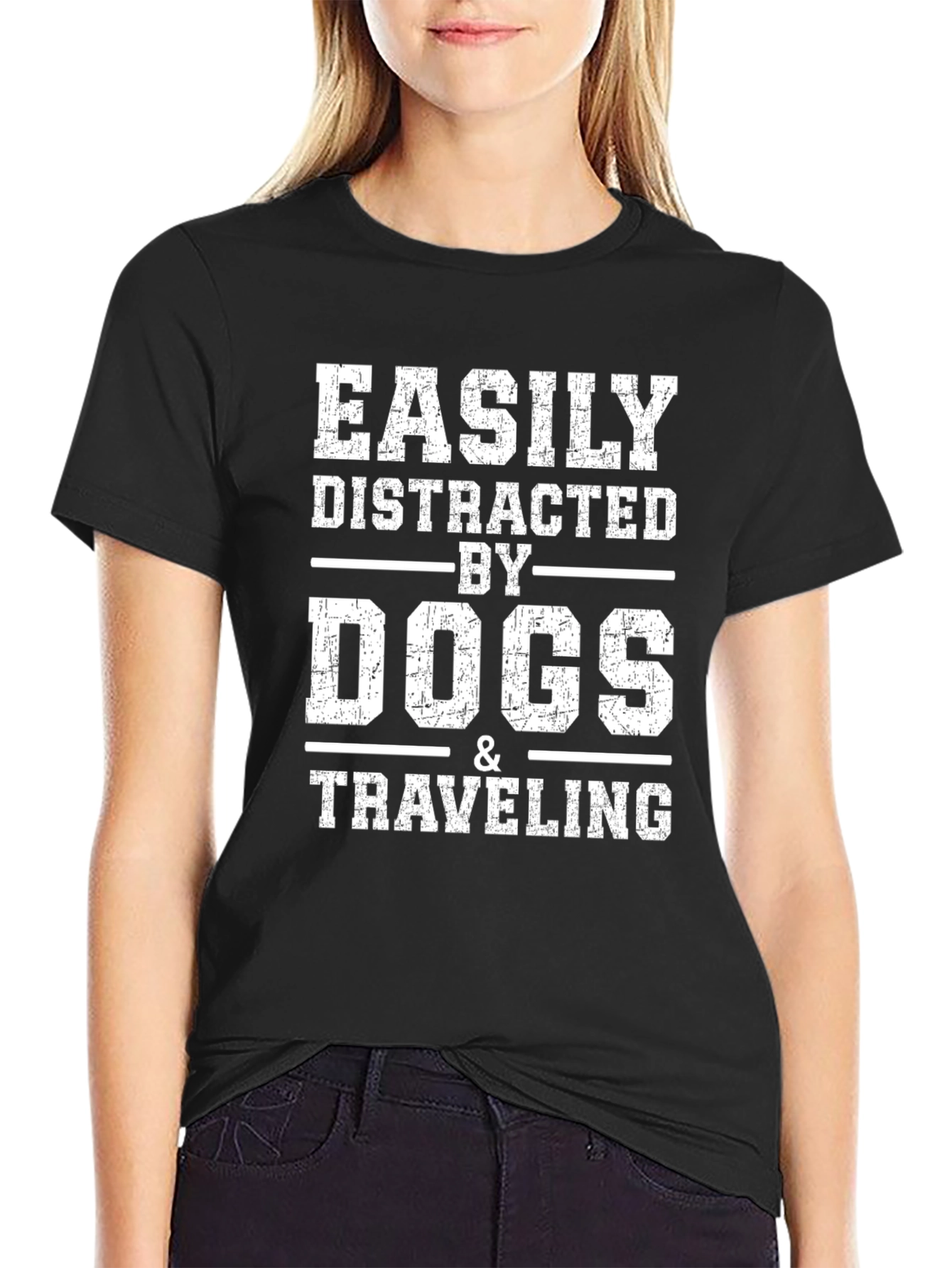 Easily Distracted By Dogs & Traveling T-Shirt