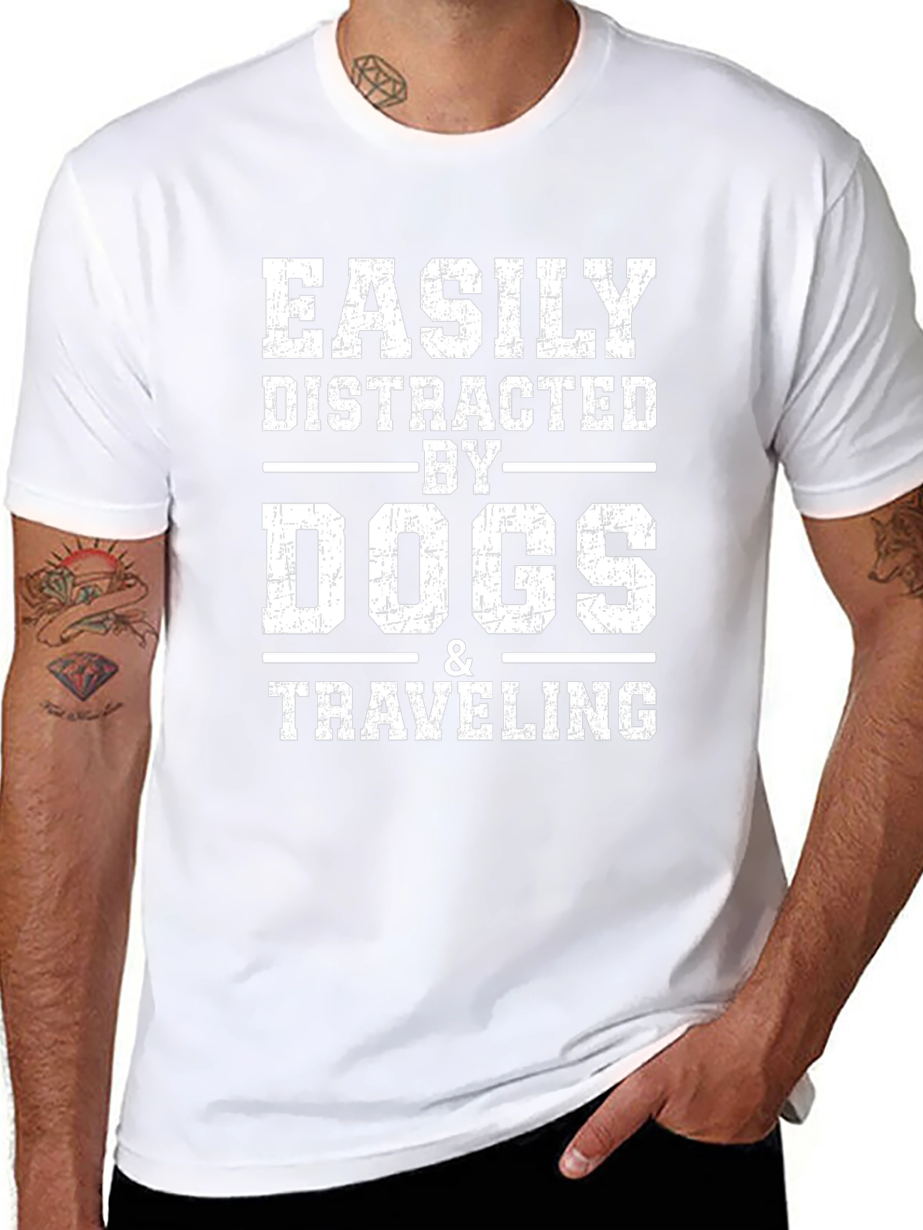 Easily Distracted By Dogs & Traveling T-Shirt