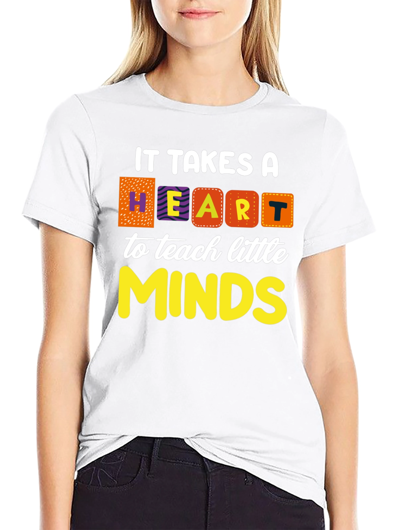 Heart to Teach Minds Teacher T-Shirt