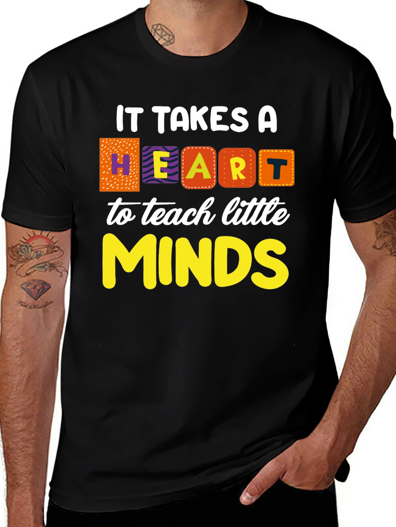 Heart to Teach Minds Teacher T-Shirt