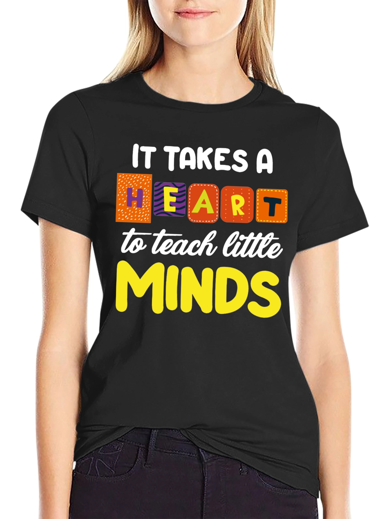 Heart to Teach Minds Teacher T-Shirt