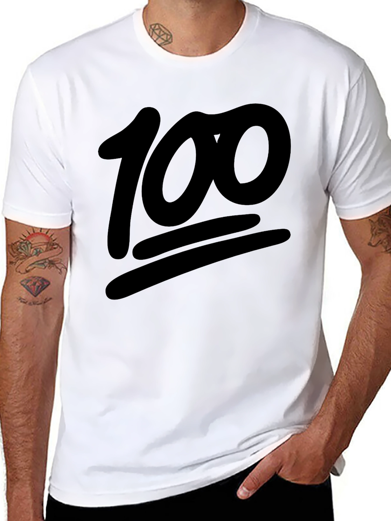 100 Emoji Black T-Shirt