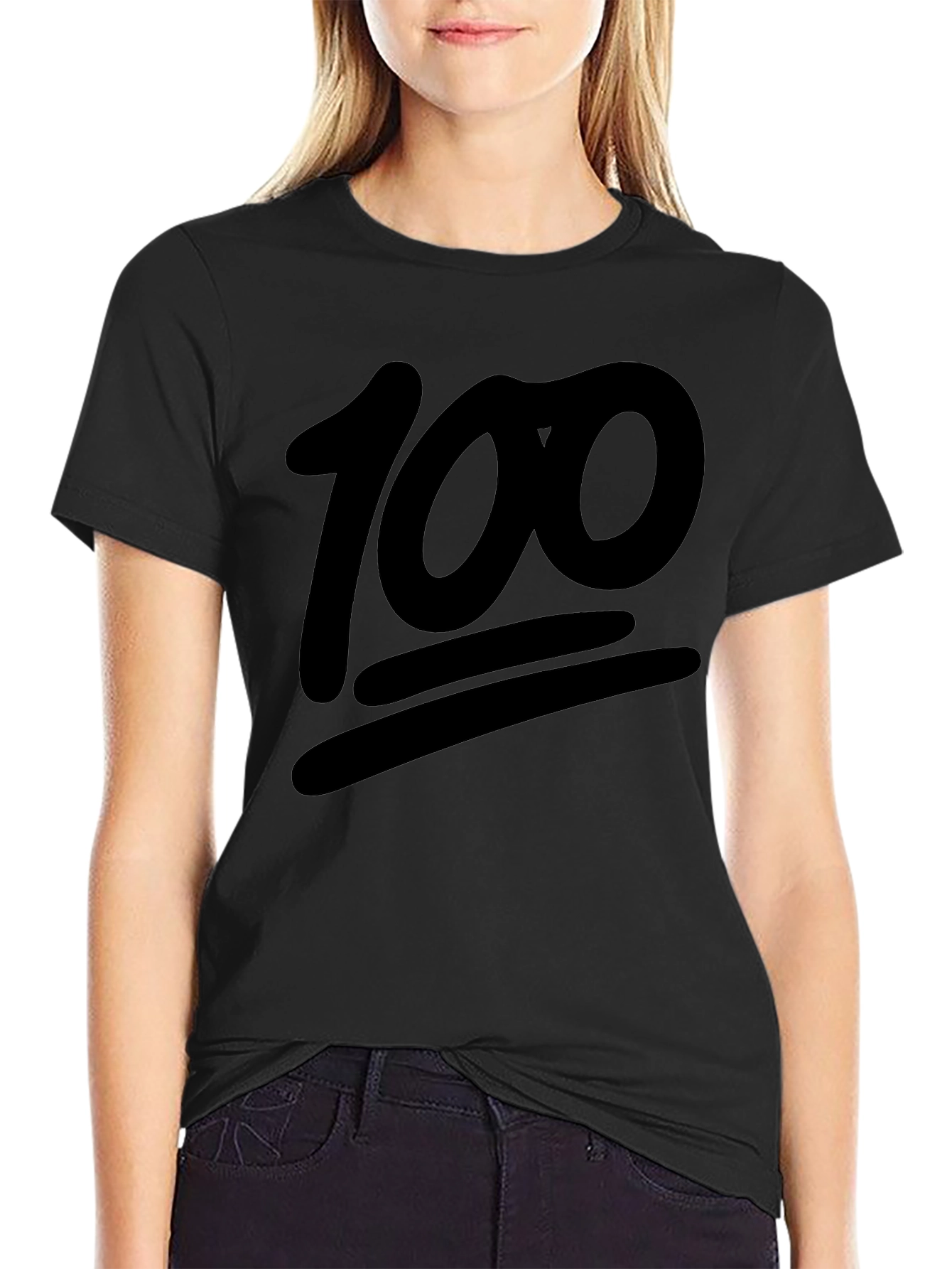 100 Emoji Black T-Shirt