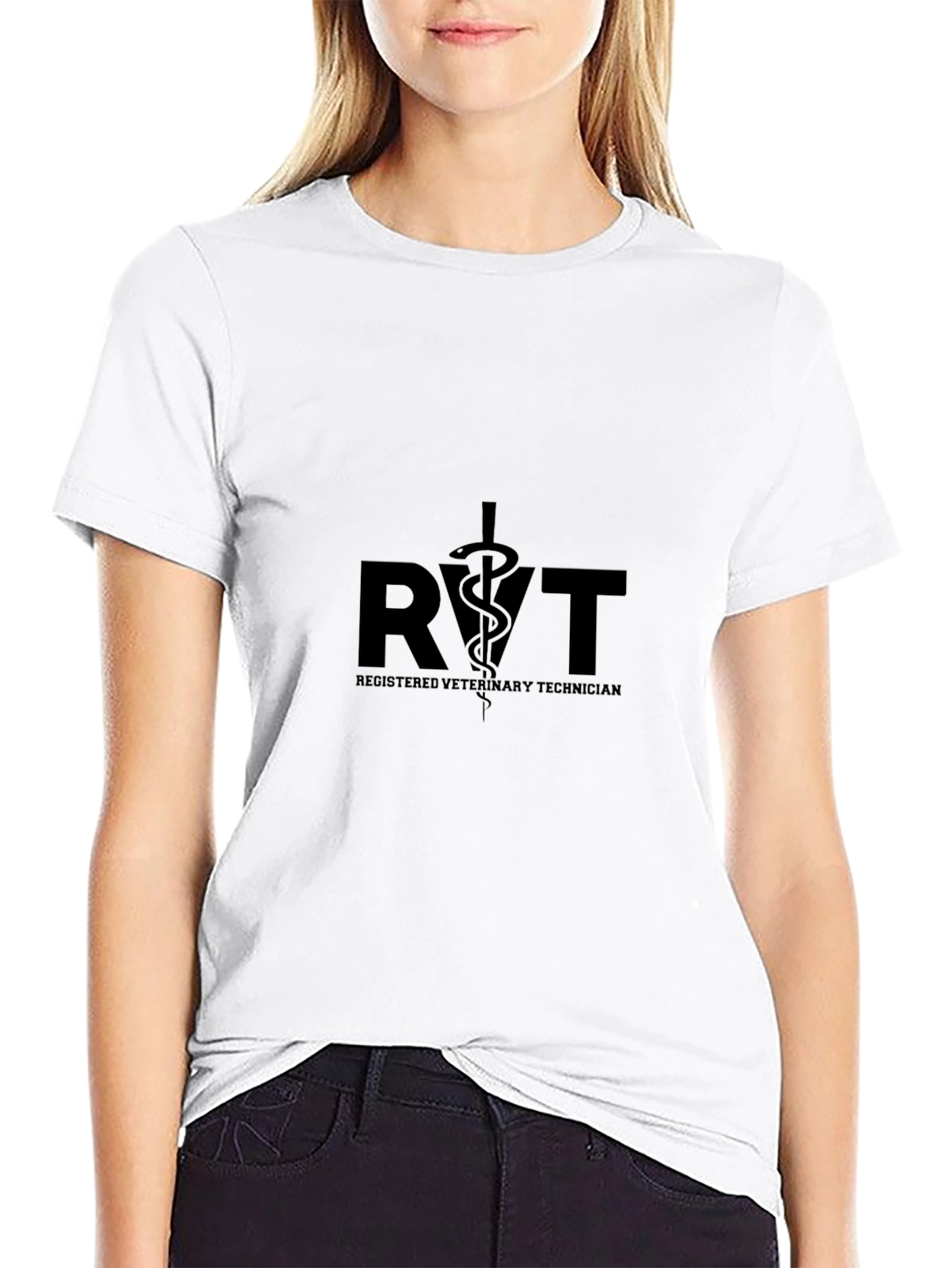 RVT Registered Veterinary Technician Black T-Shirt
