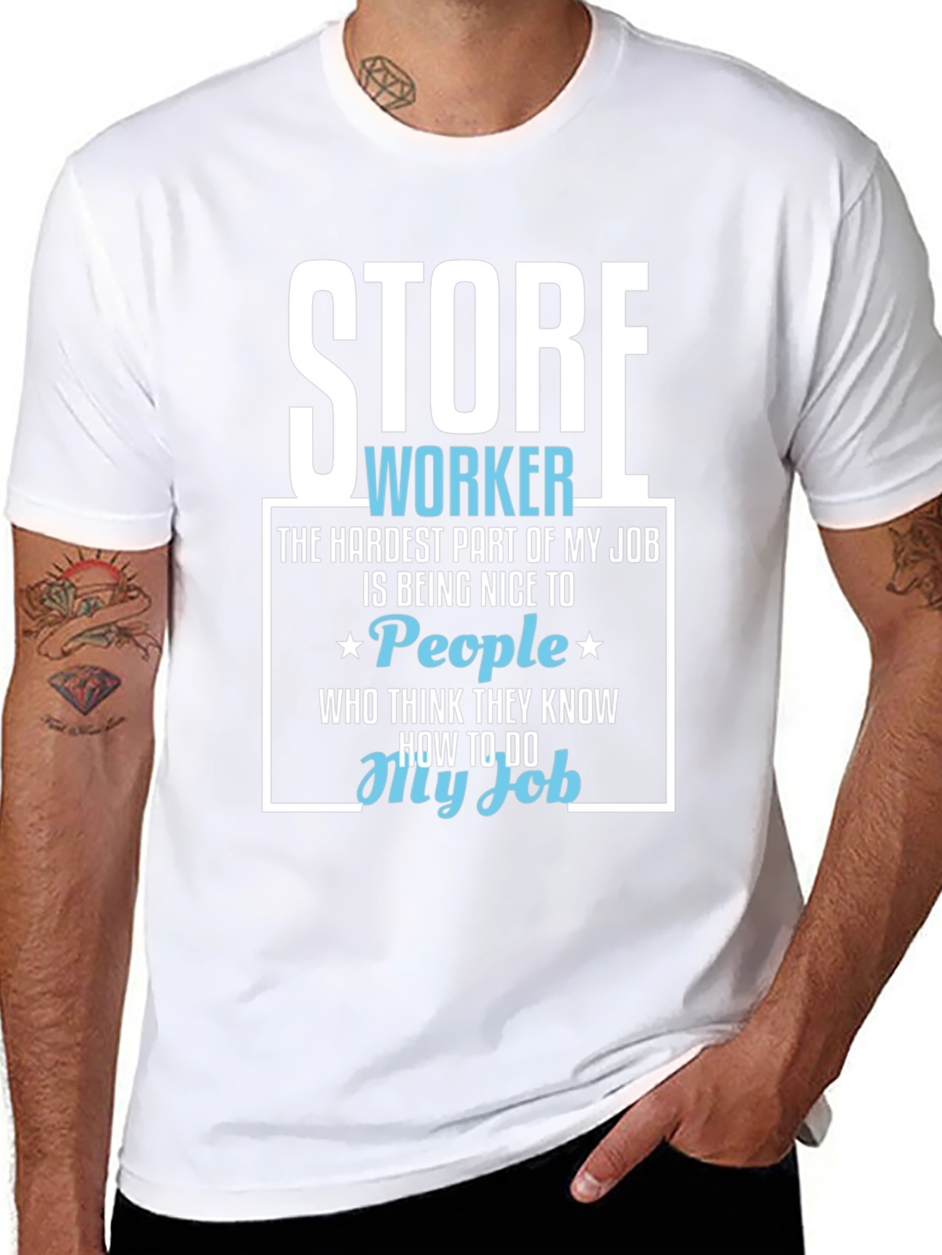 Store Worker Humor Graphic T-Shirt